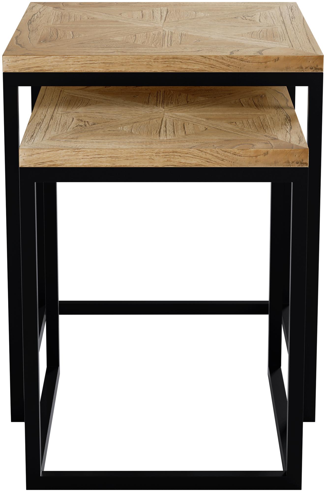 Set di 2 tavolini d'appoggio Talero, tavolini bassi da salotto per soggiorno, design moderno