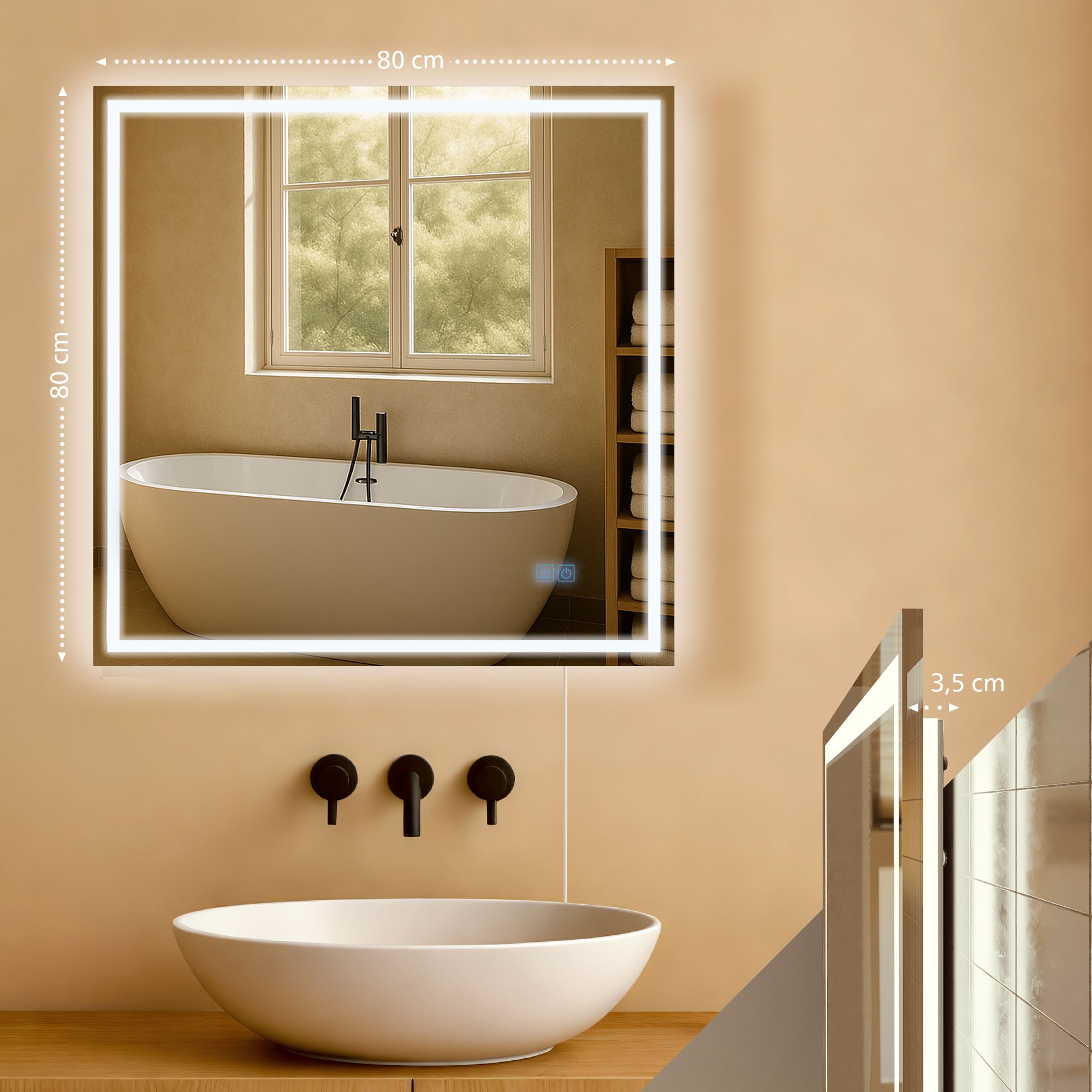 Specchio da bagno Jaffrey