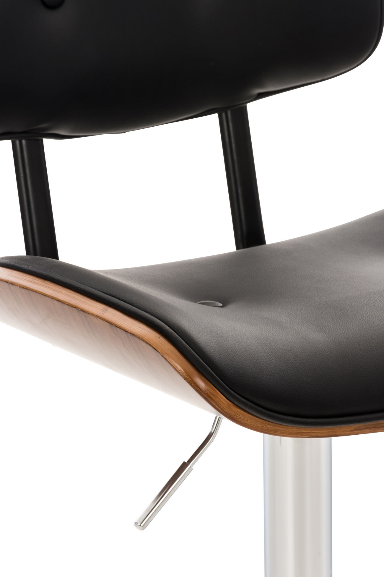 Coppia Sgabelli Design Rétro Sarnia In Legno E Similpelle