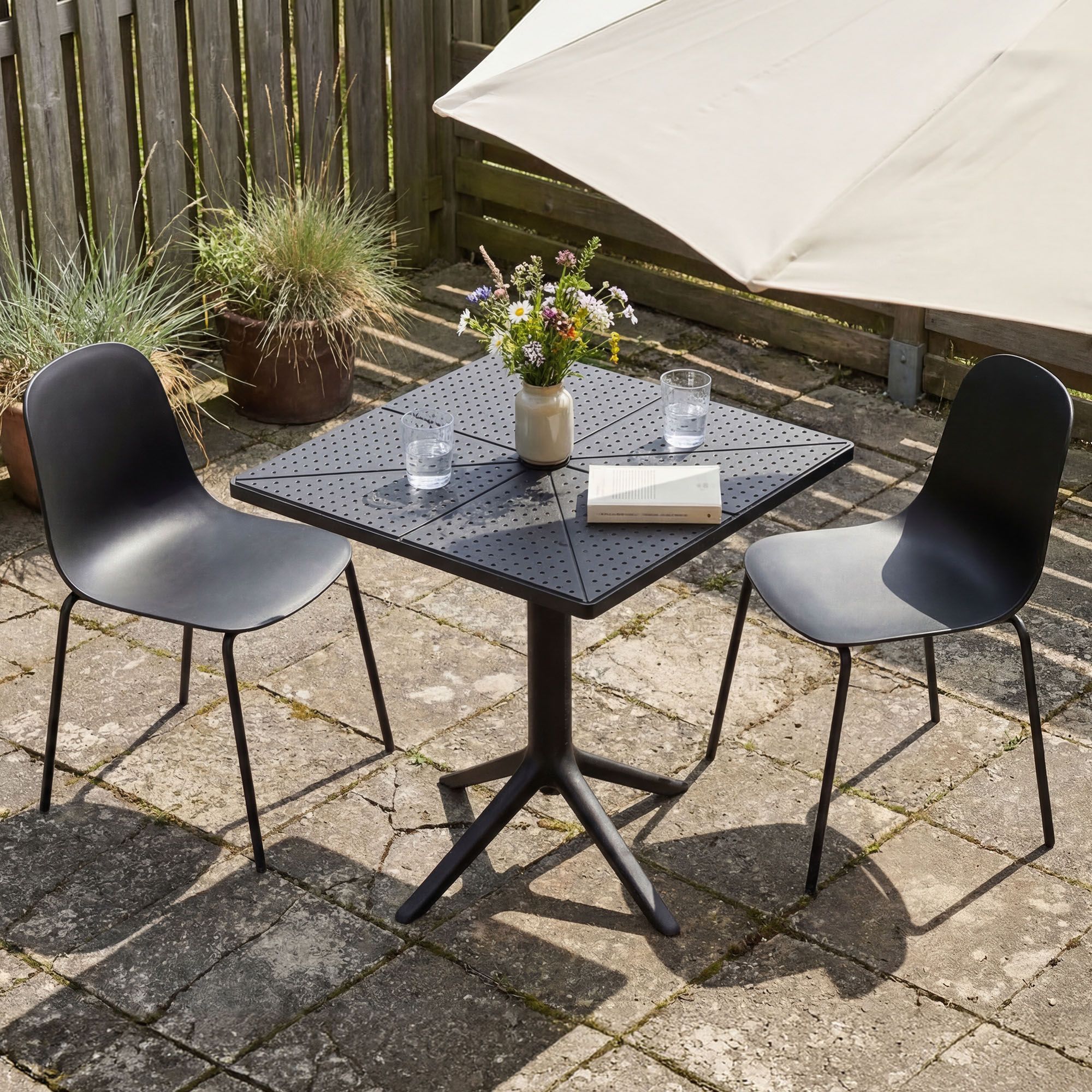 Set da giardino Nerra con 2 sedie