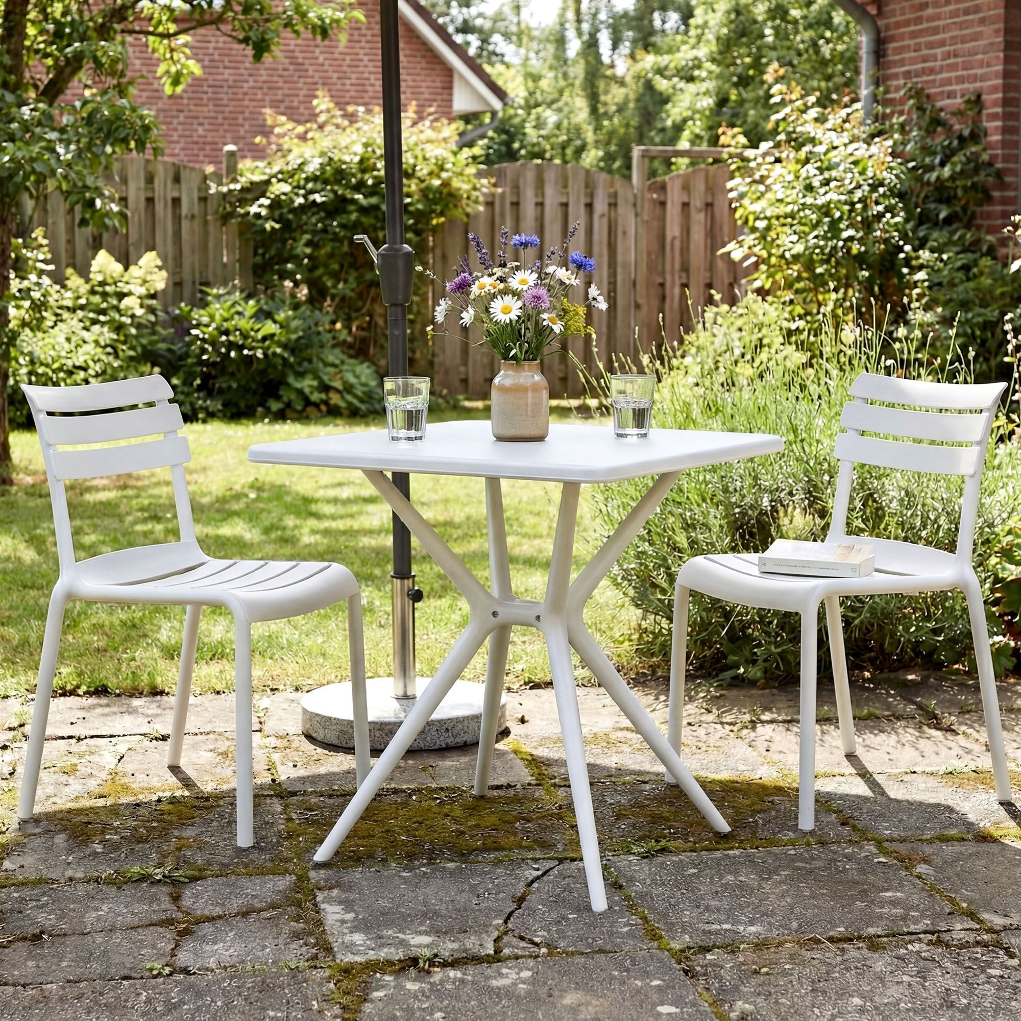 Set Mobili da Giardino Vela con 2 Sedie