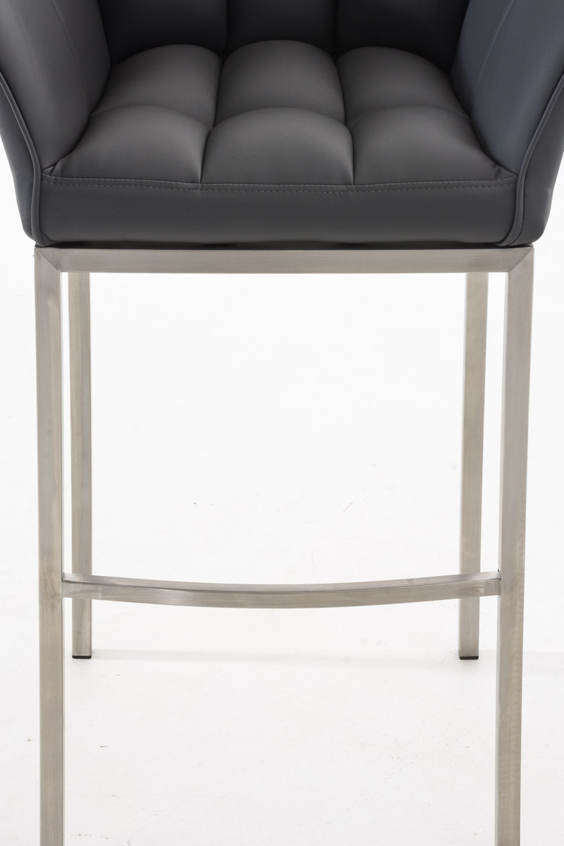 Sgabello da bar Damaso in similpelle con struttura a 4 gambe