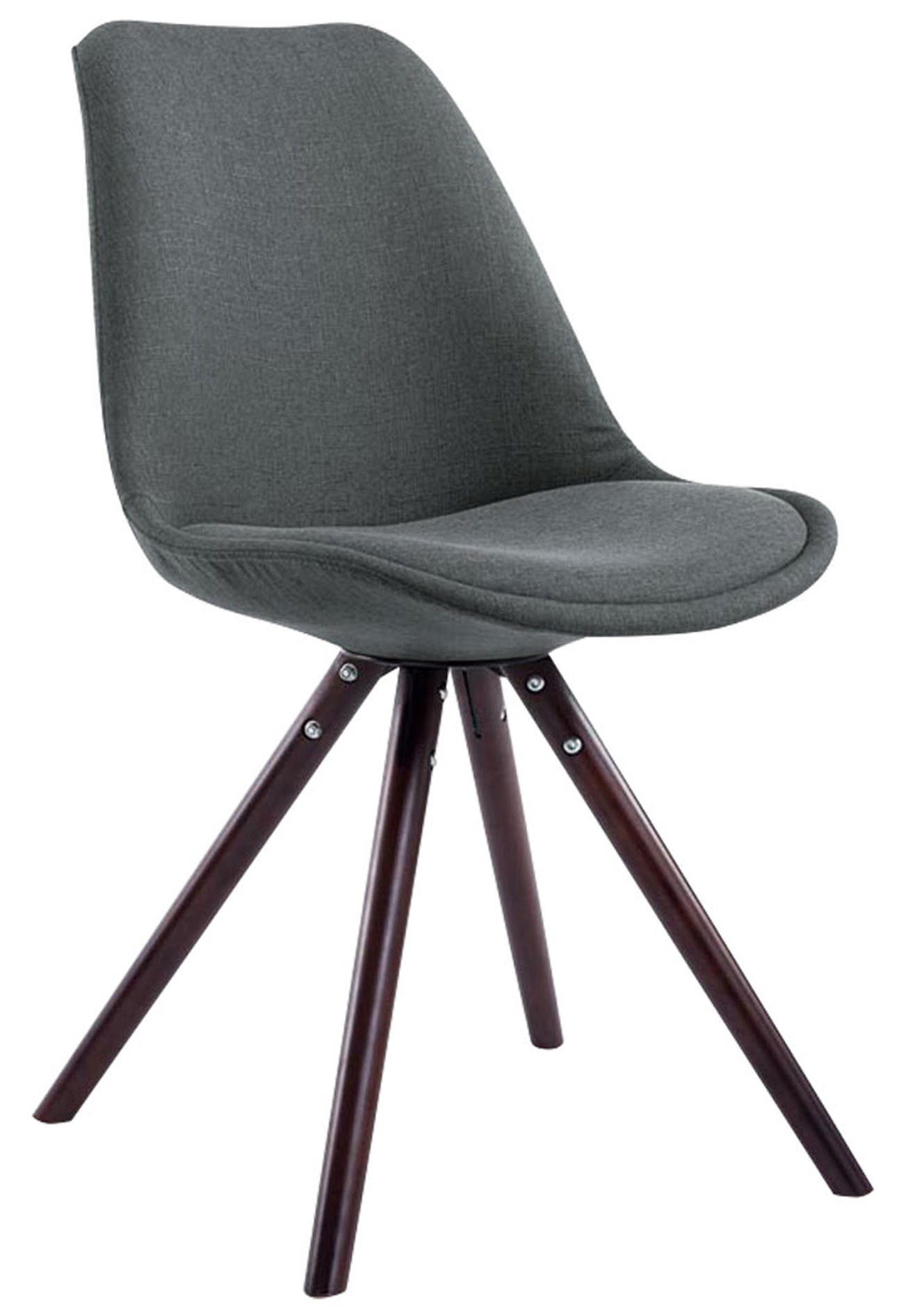 Set di 4 sedie per visitatori Toulouse Fabric Round