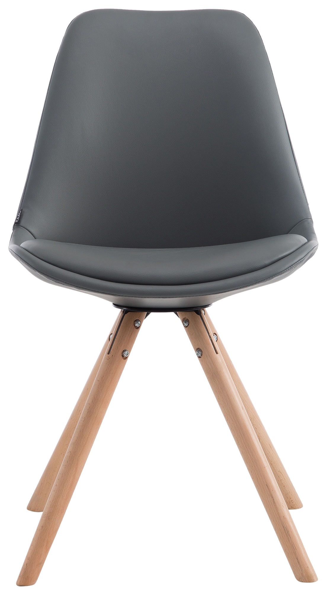 Sedia visitatore Laval in similpelle gambe tonde