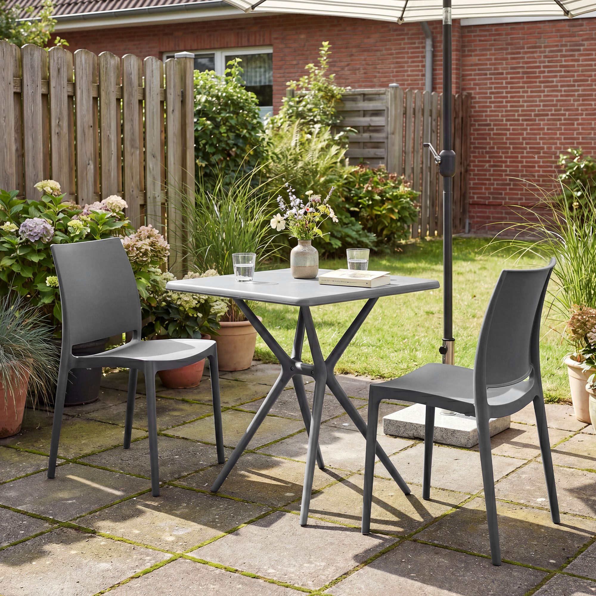 Set da giardino Amino con 2 sedie