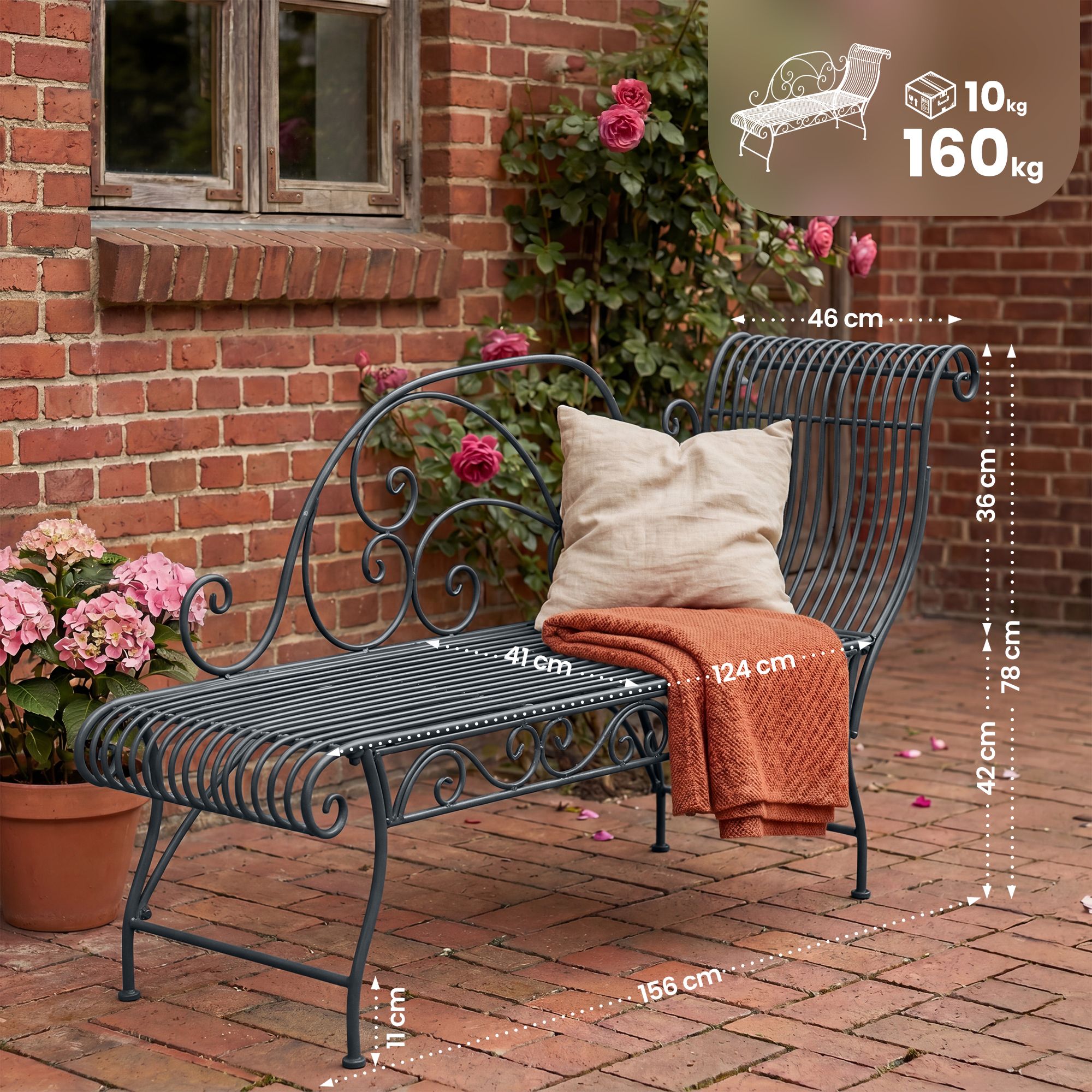 Panca da giardino Karma - design elegante e comfort per il tuo spazio esterno