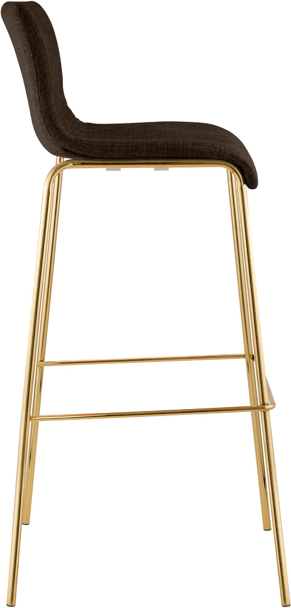 Sgabello Bar Hover Tessuto Base a Quattro Gambe Effetto Oro