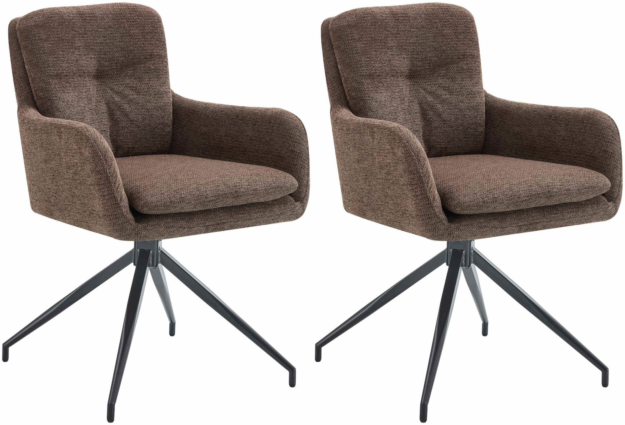 Set di 2 sedie da pranzo in tessuto Pickett