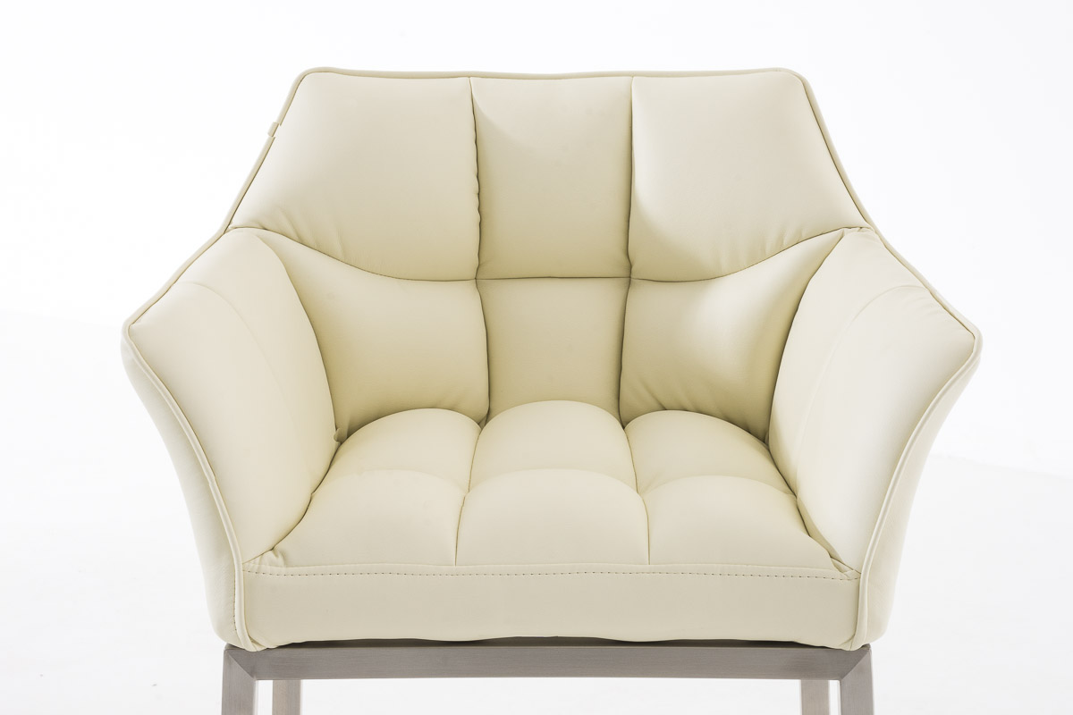 Sgabello da bar Damaso in similpelle con struttura a 4 gambe