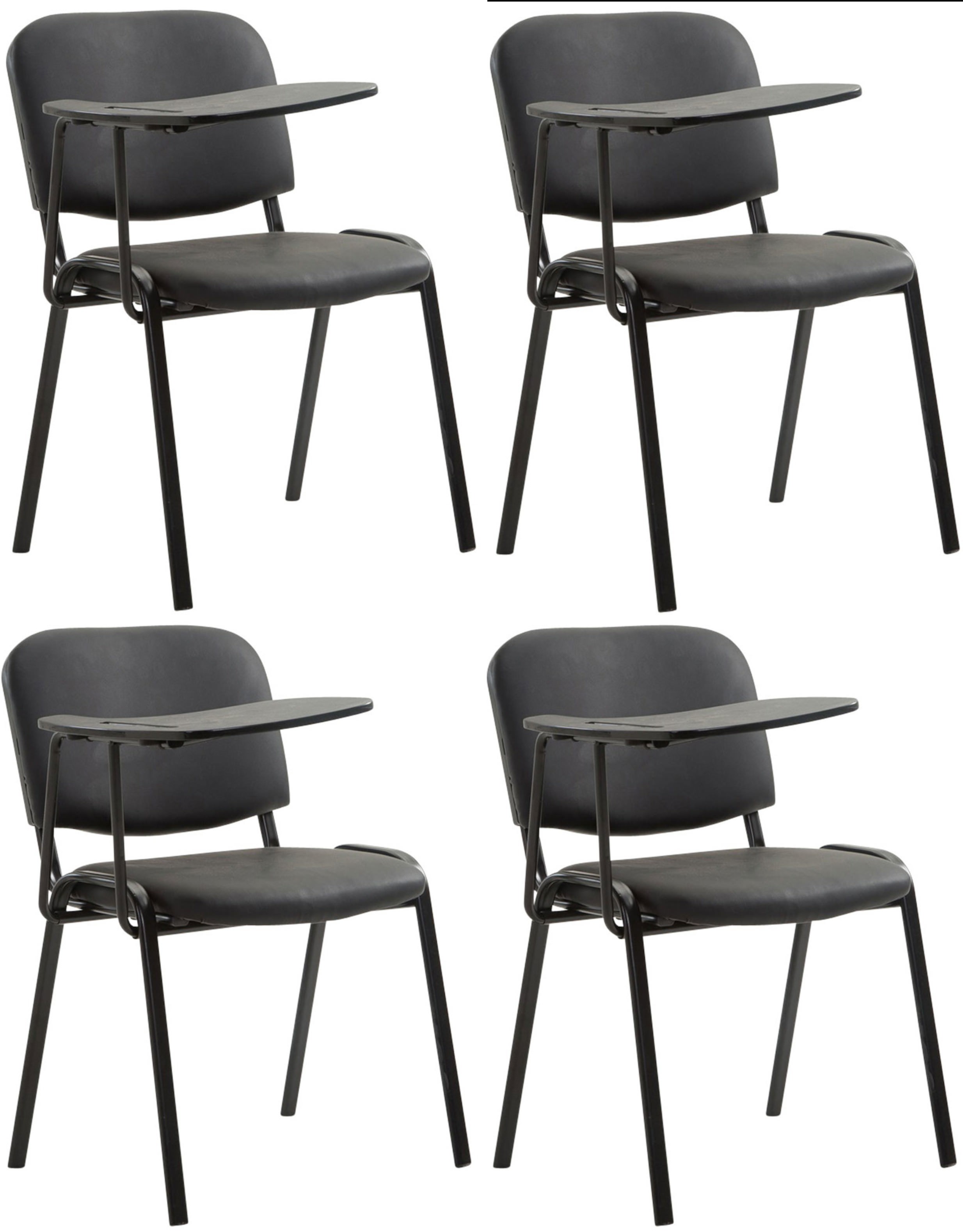 Set di 4 sedie Ken con tavolo pieghevole in similpelle