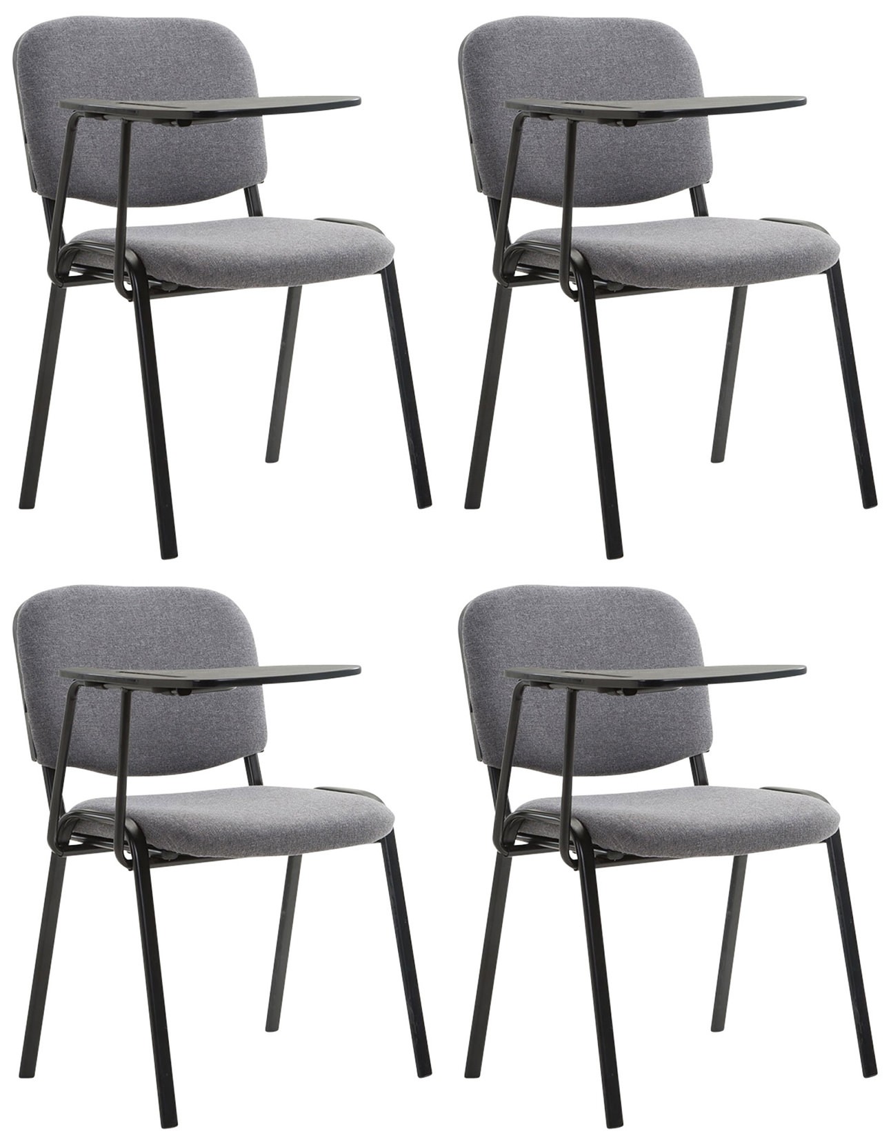 Set di 4 sedie Ken in tessuto con tavolo pieghevole 