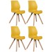 4er Set Stuhl Luna-gelb-Kunststoff