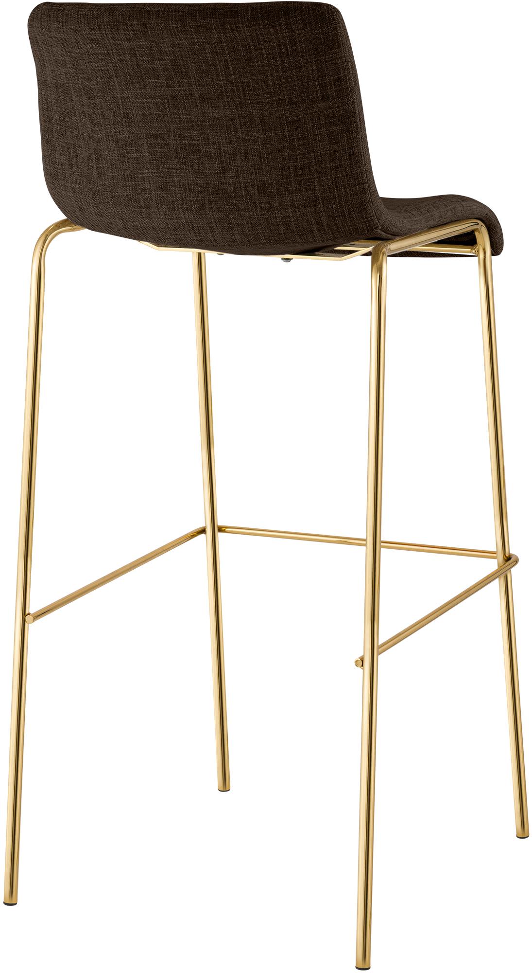 Sgabello Bar Hover Tessuto Base a Quattro Gambe Effetto Oro