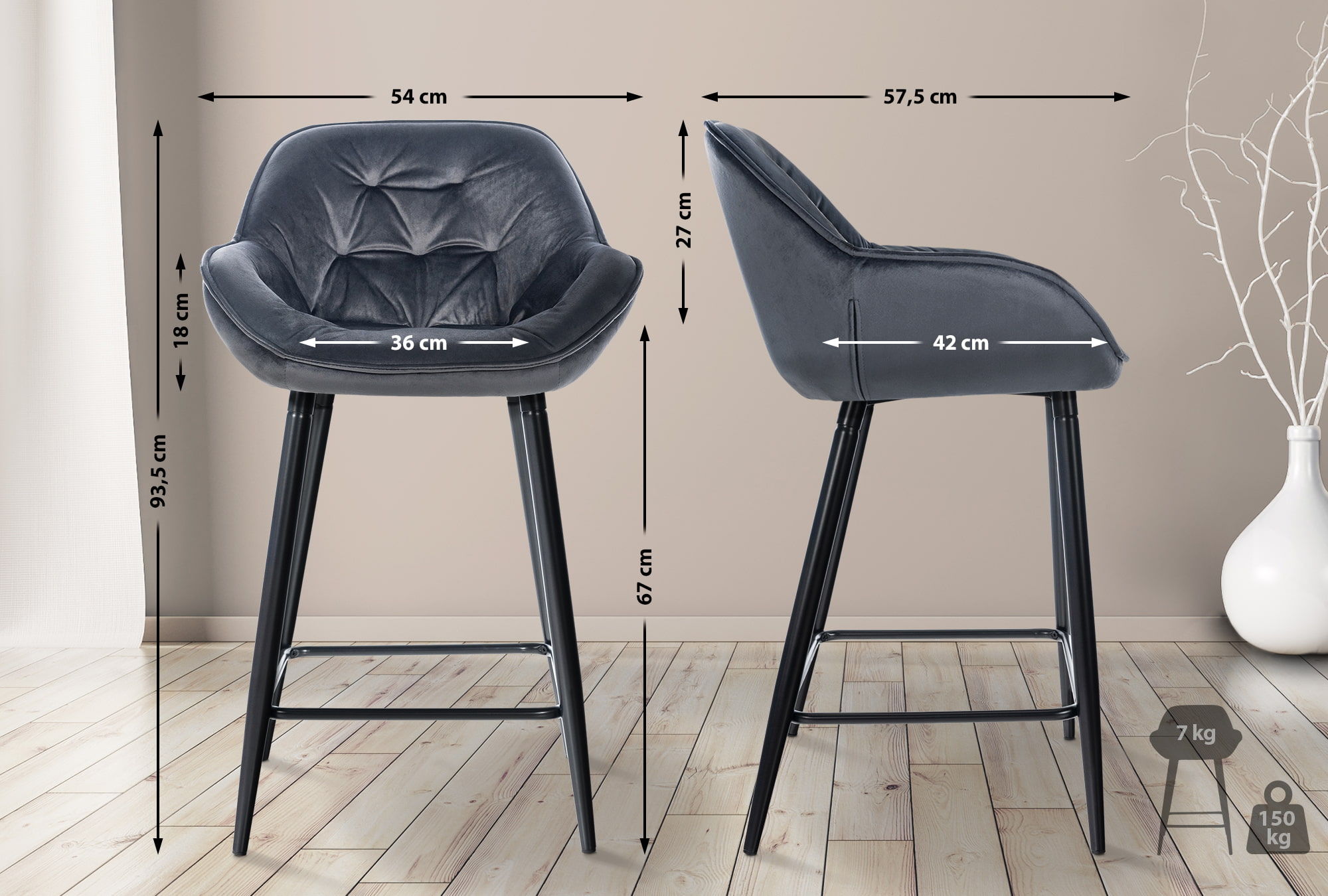 Sgabello da bar Gibson