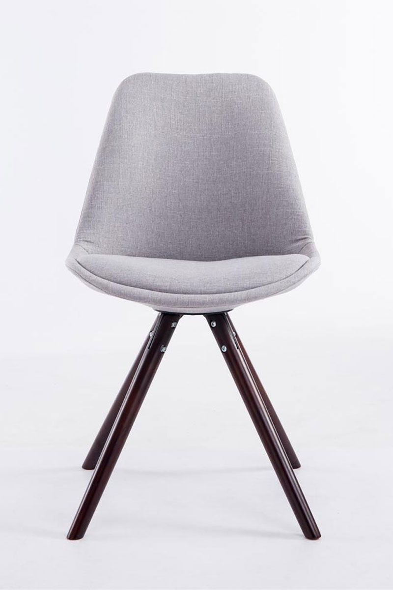 Sedia Toulouse in stoffa gambe tonde