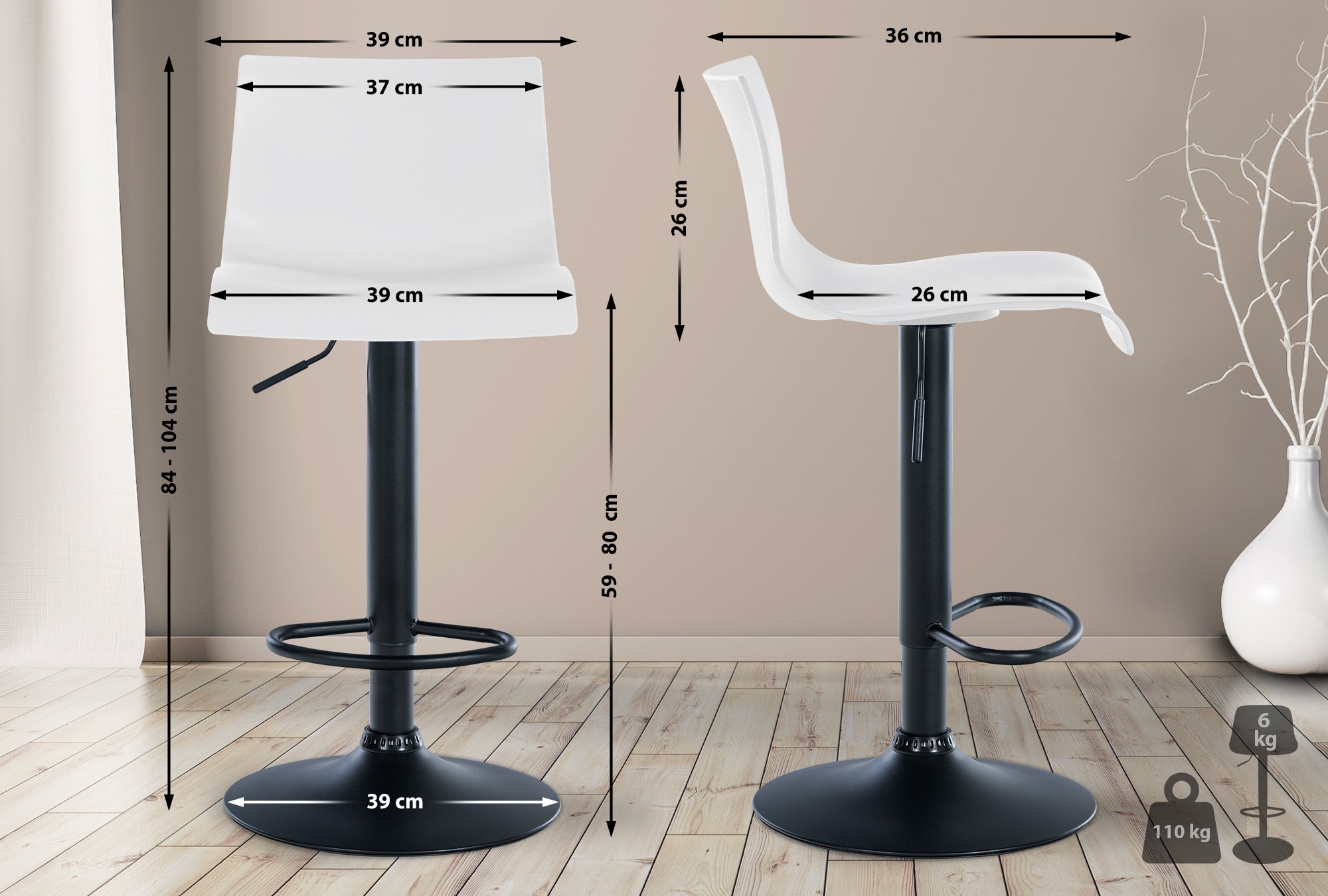Set di 2 sgabelli Branford
