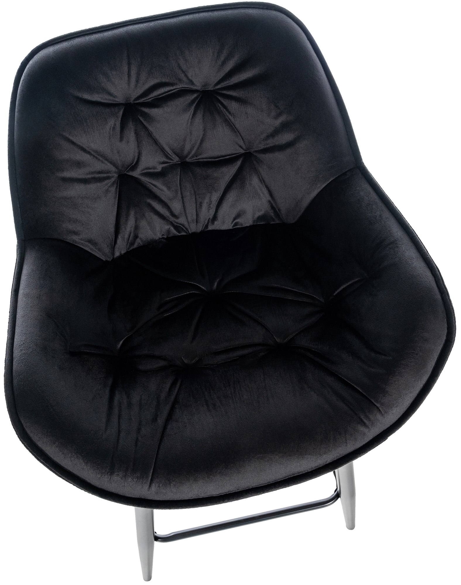 Sgabello da bar Gibson in velluto altezza seduta 76 cm