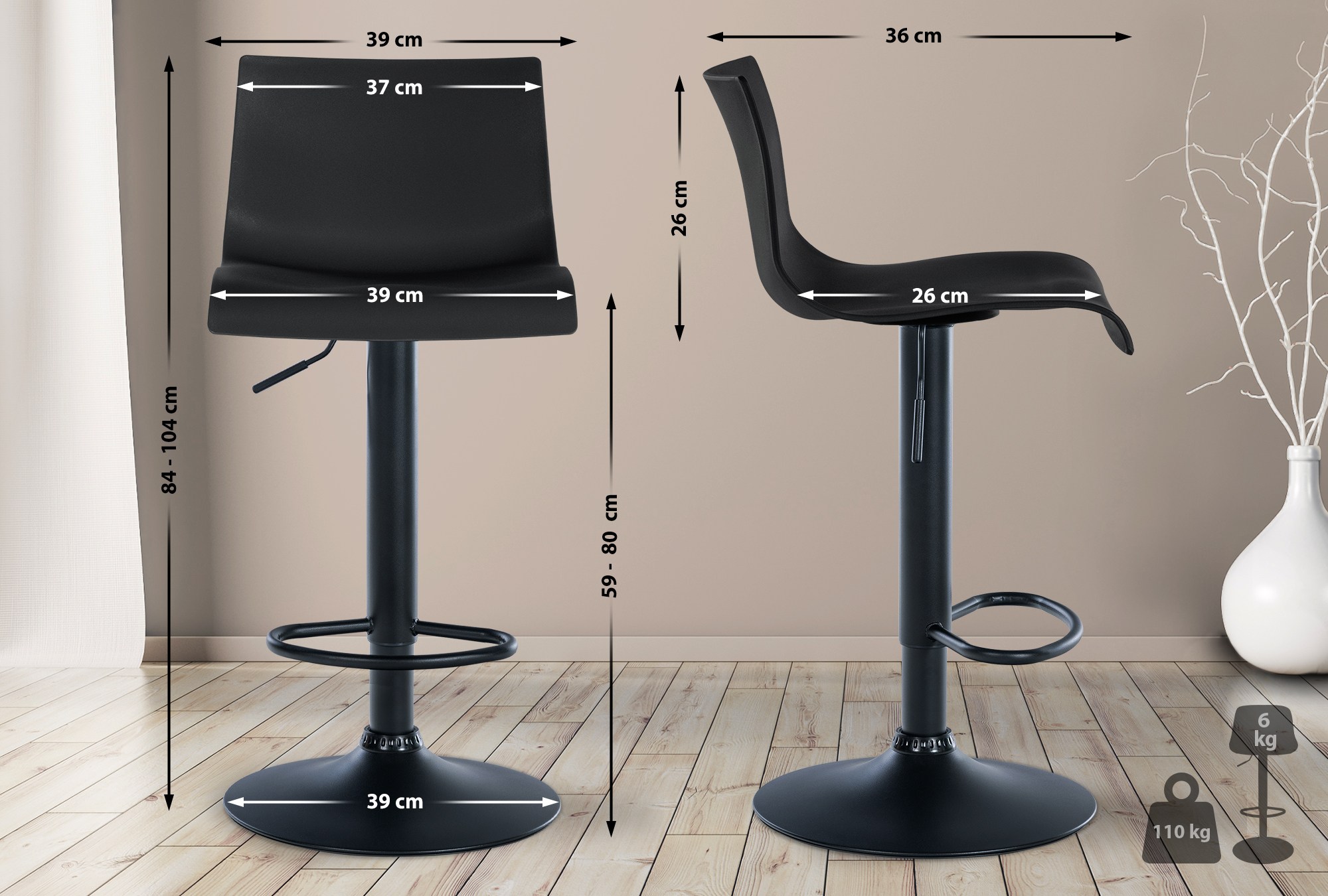 Set di 2 sgabelli Branford