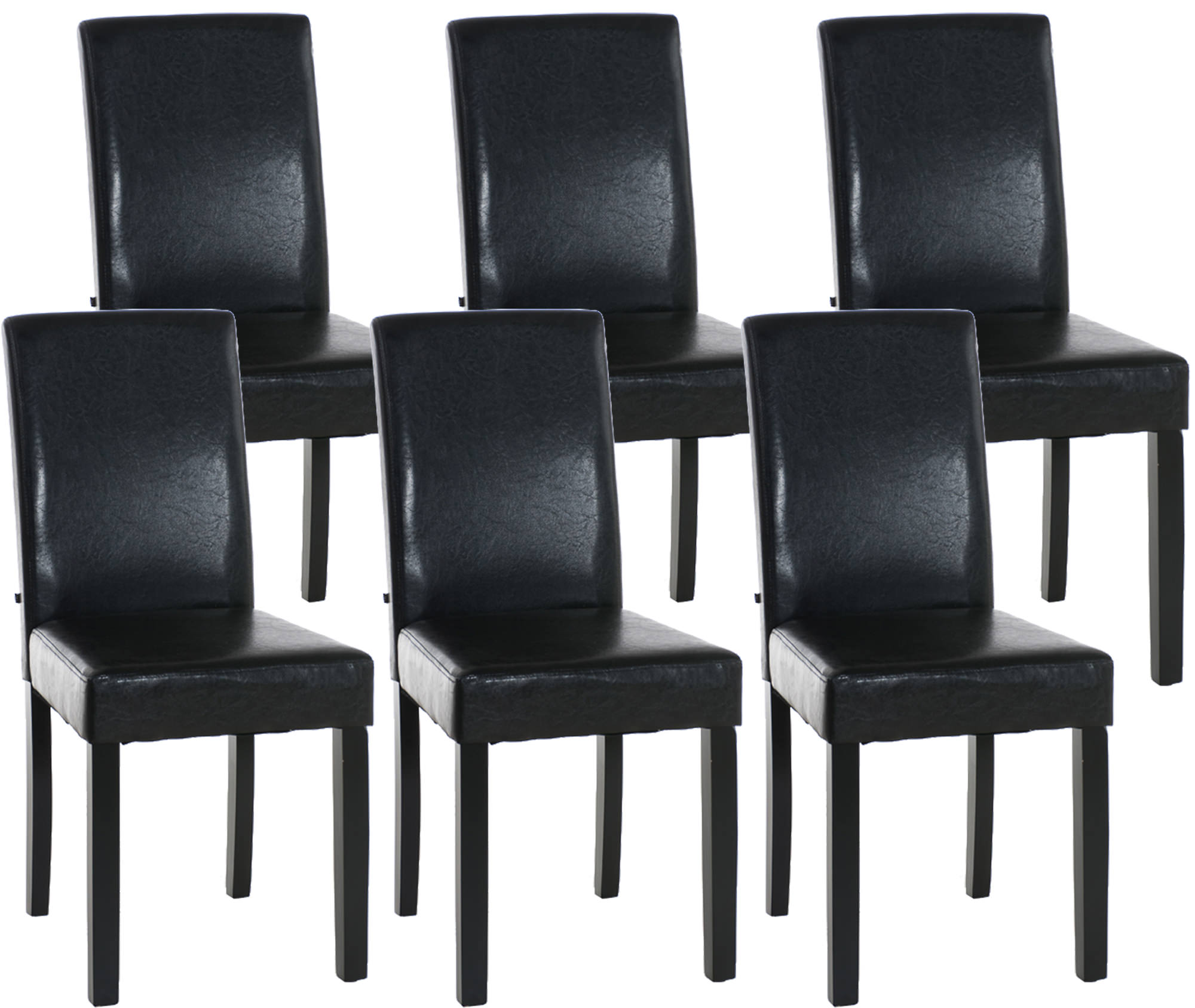 Set di 6 sedie da pranzo in finta pelle Ina