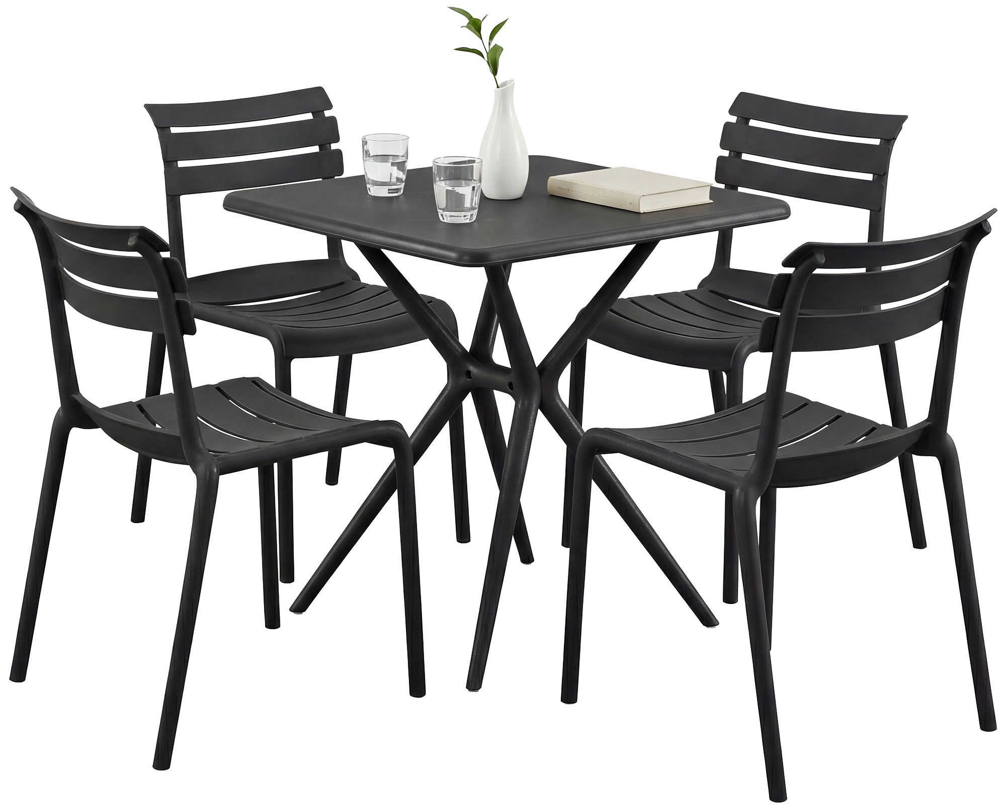 Set da Giardino Vela con 4 Sedie