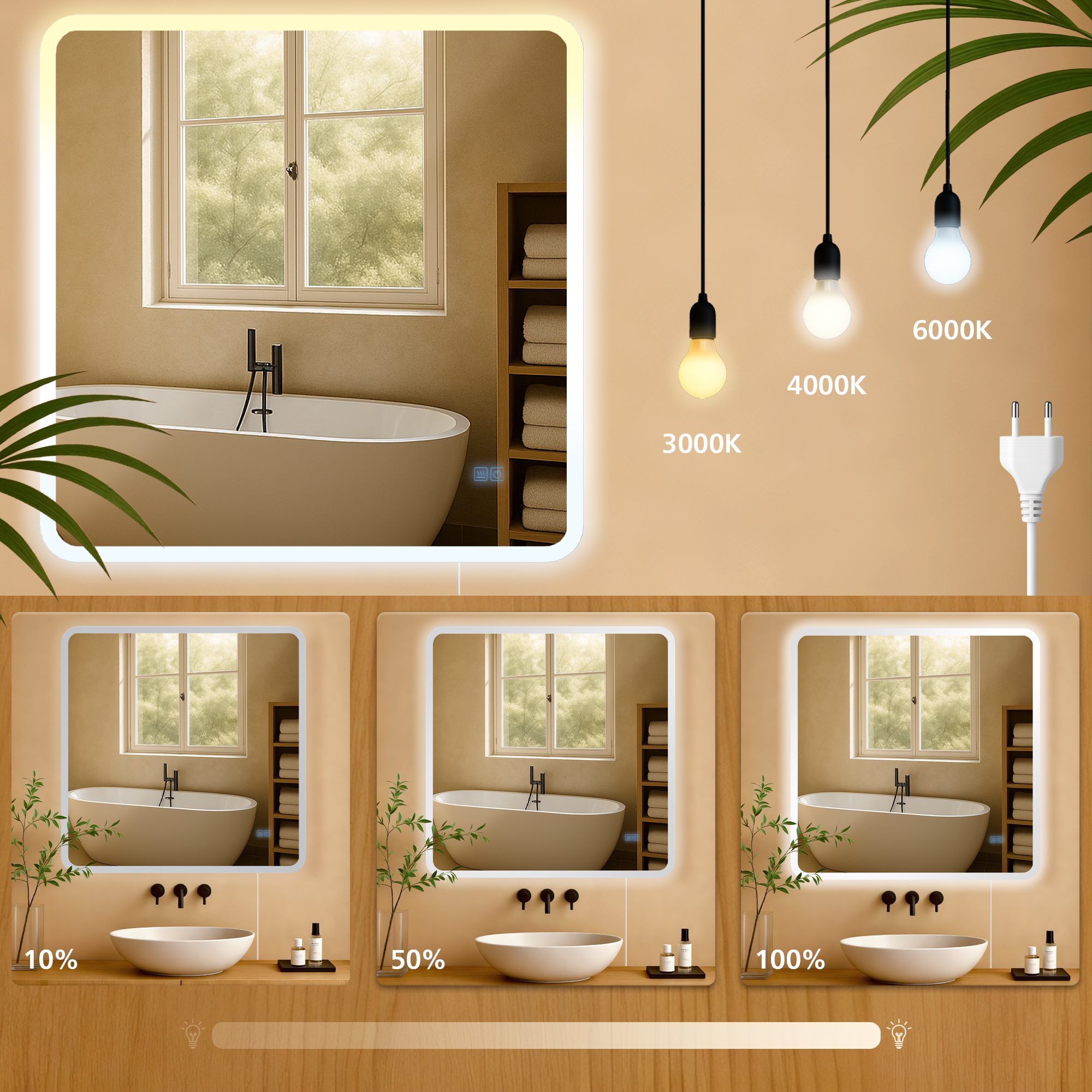 Specchio da bagno Jericho