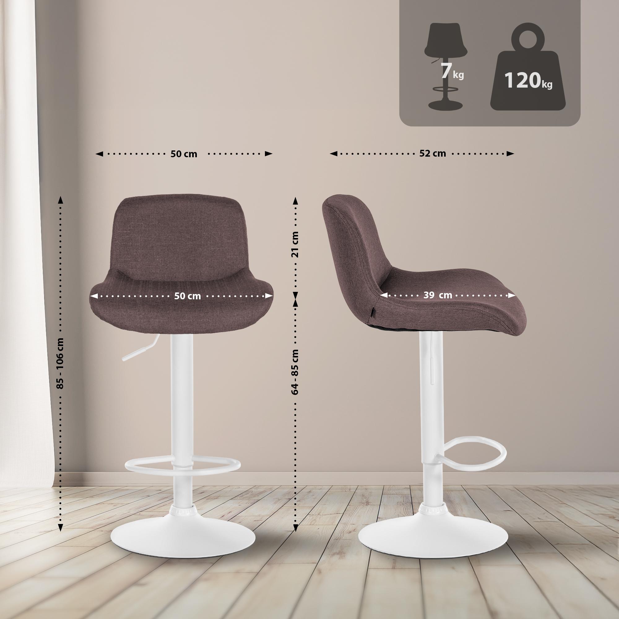 Set di 2 sgabelli da bar Solon White