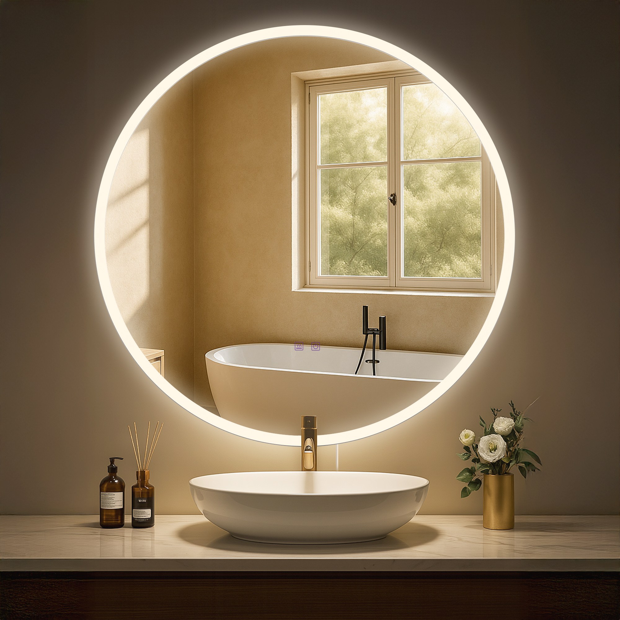 Specchio da bagno Laconia con Bluetooth