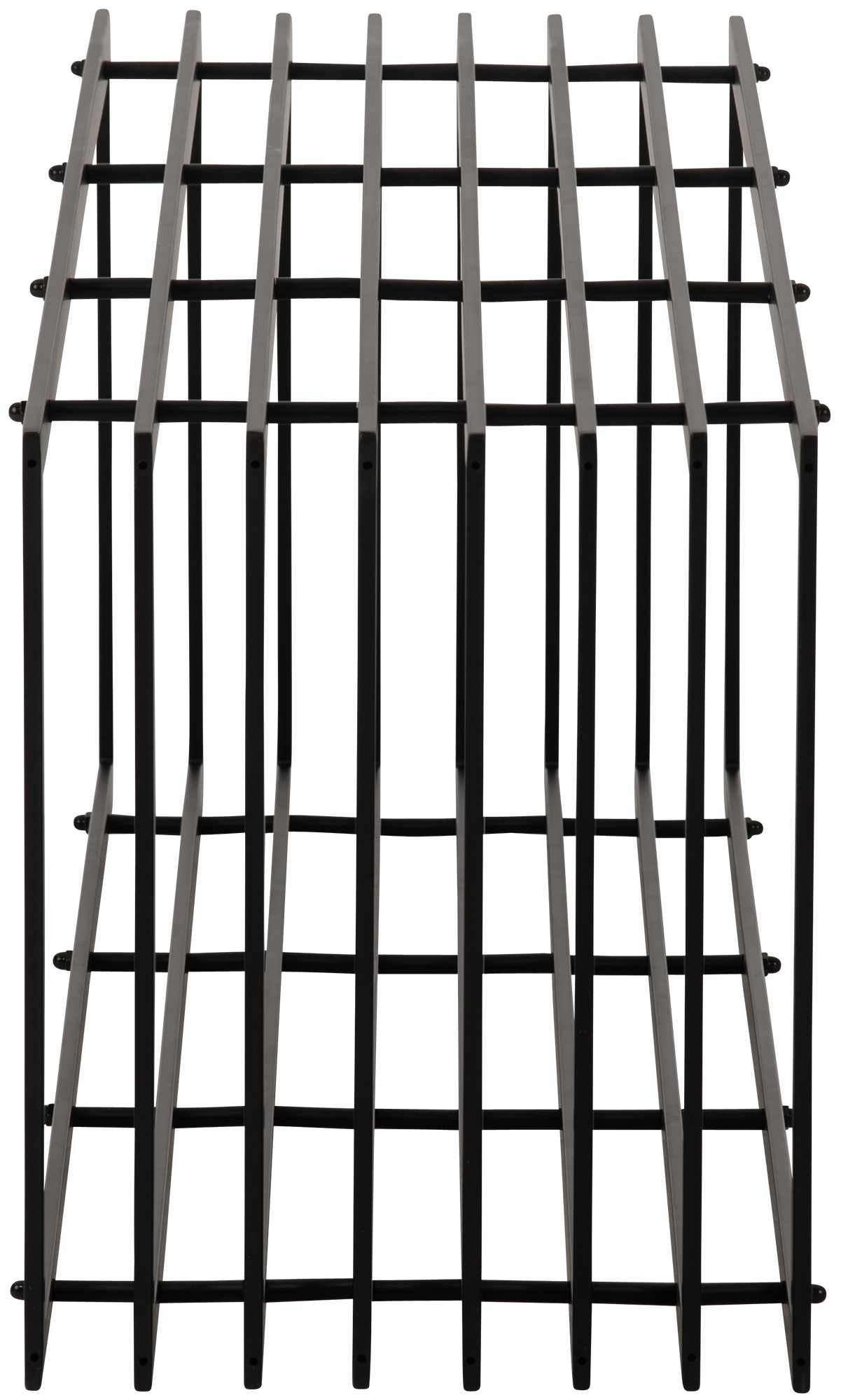 Portalegna IRVING in metallo nero opaco