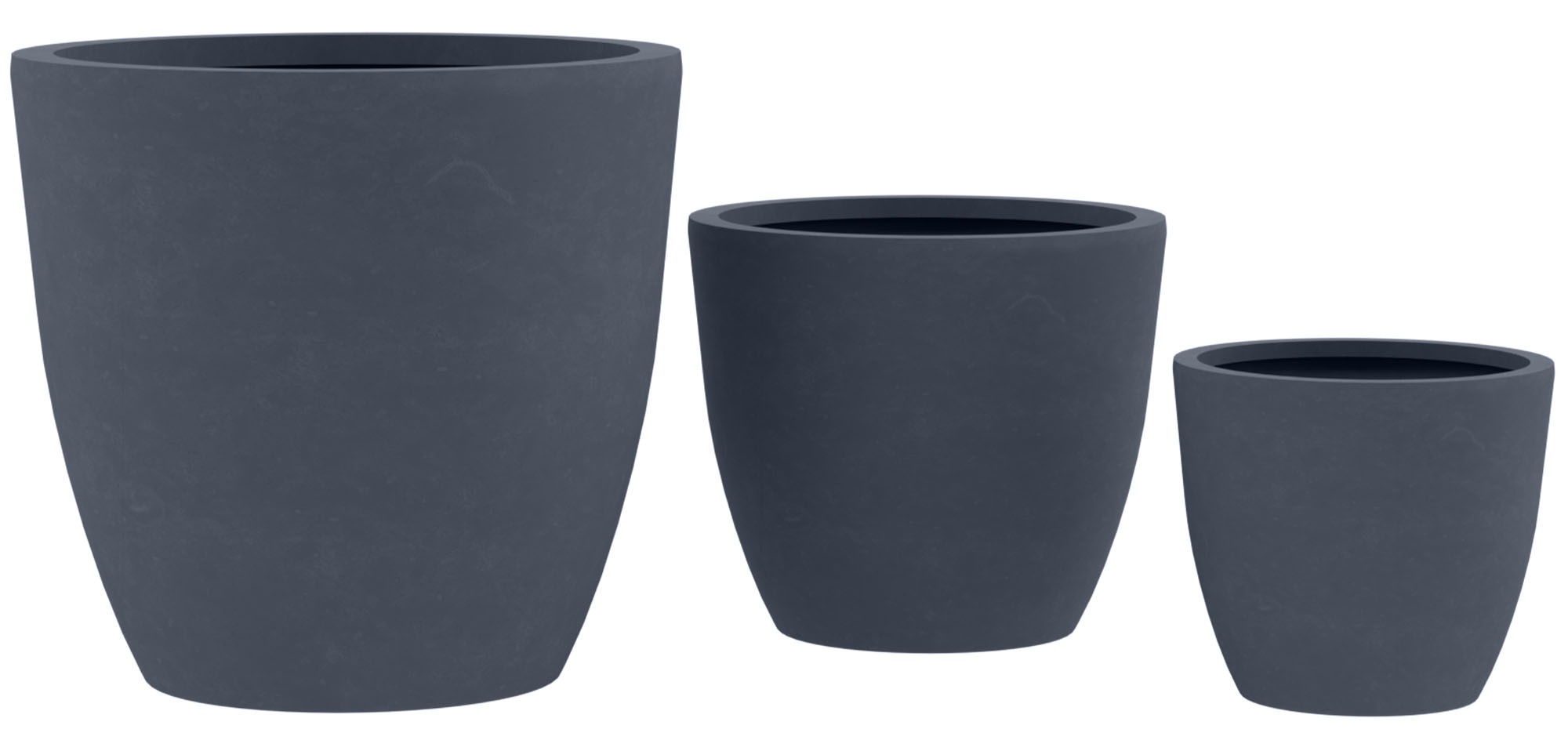 Set di 3 fioriere rotonde 1