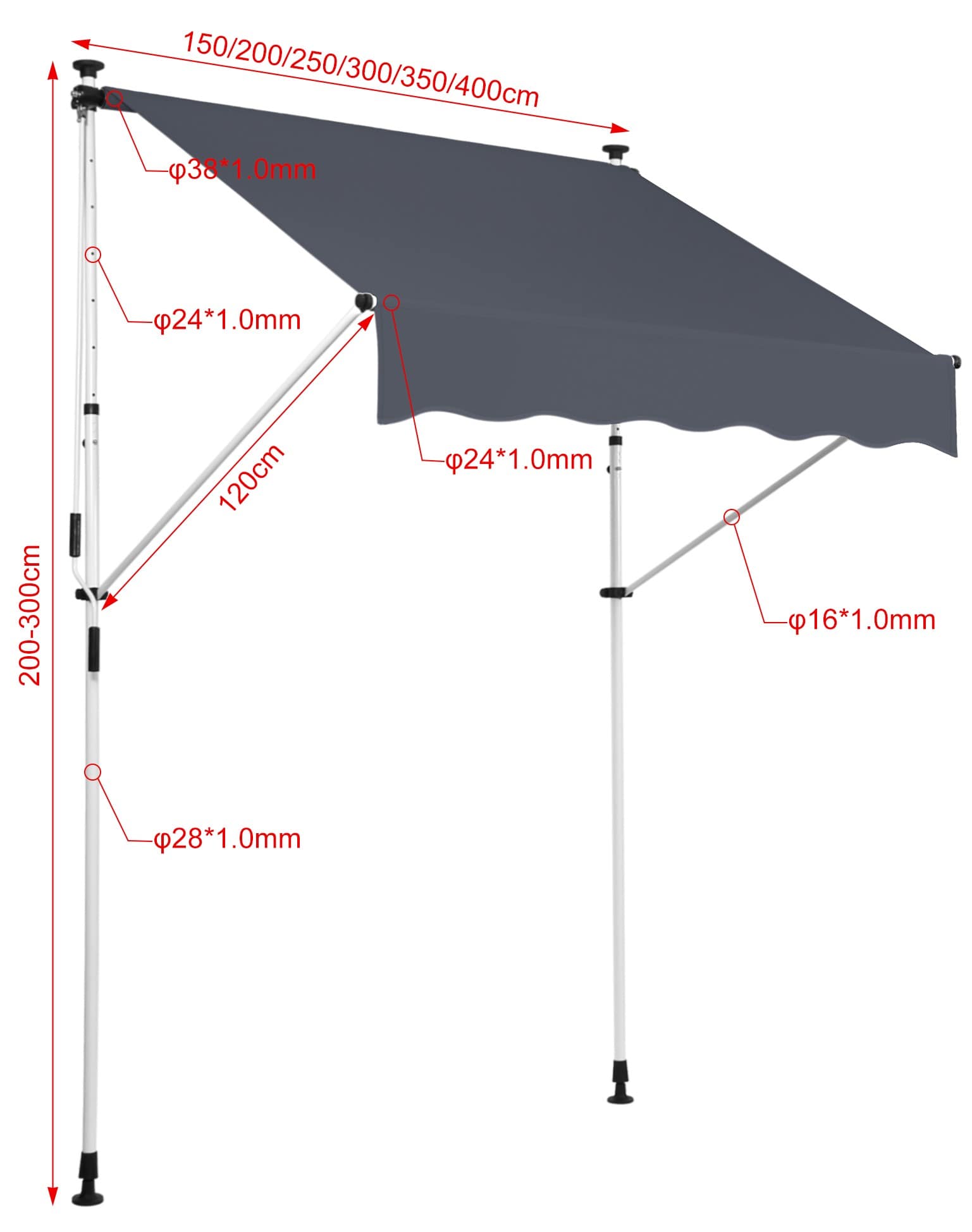 Tenda da sole Westerly con morsetto