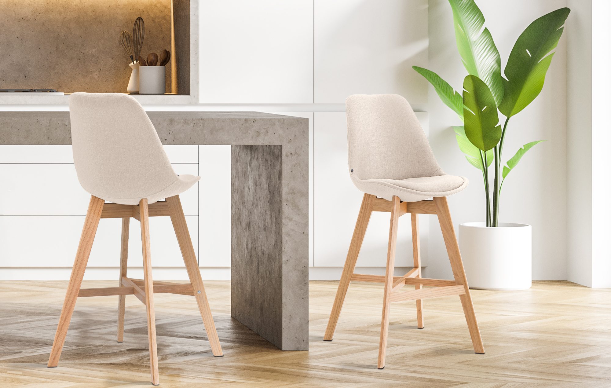 2 Sgabelli Design CANNES in Tessuto