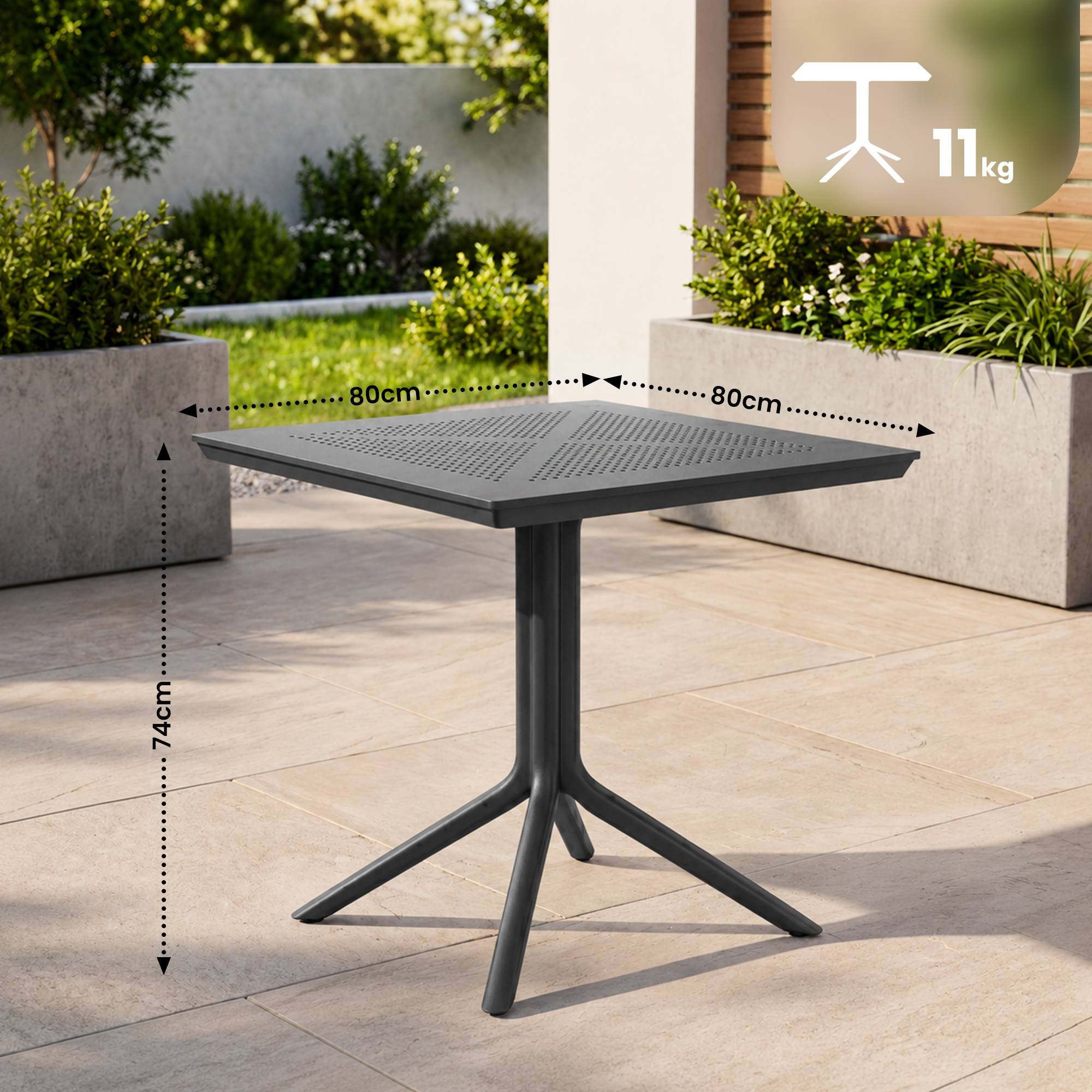 Tavolo Lenval 80x80 cm robusto e moderno ideale per cucina o soggiorno facile da pulire design compatto