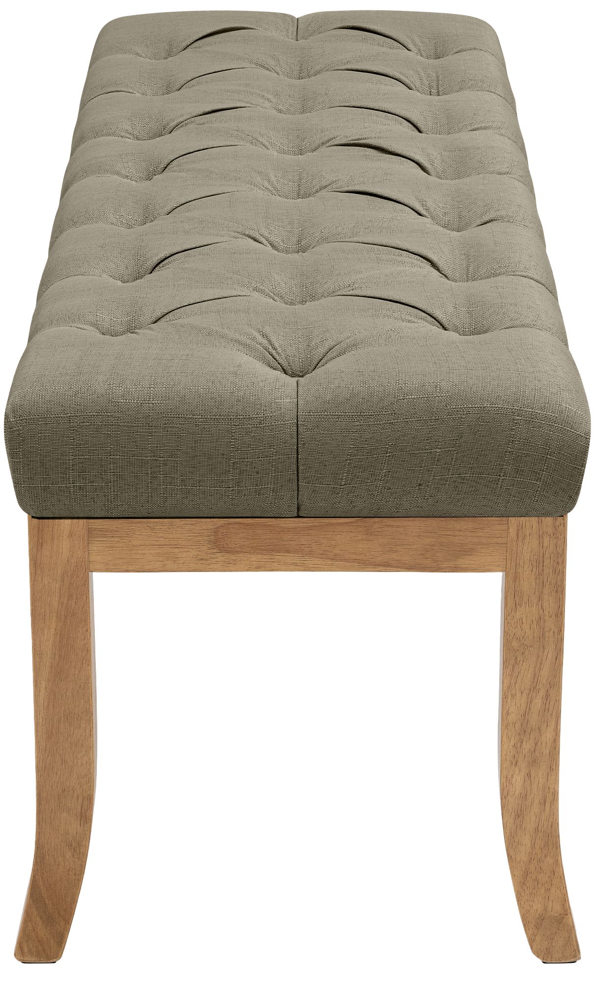 Panca Ramses in tessuto con struttura in legno chiaro