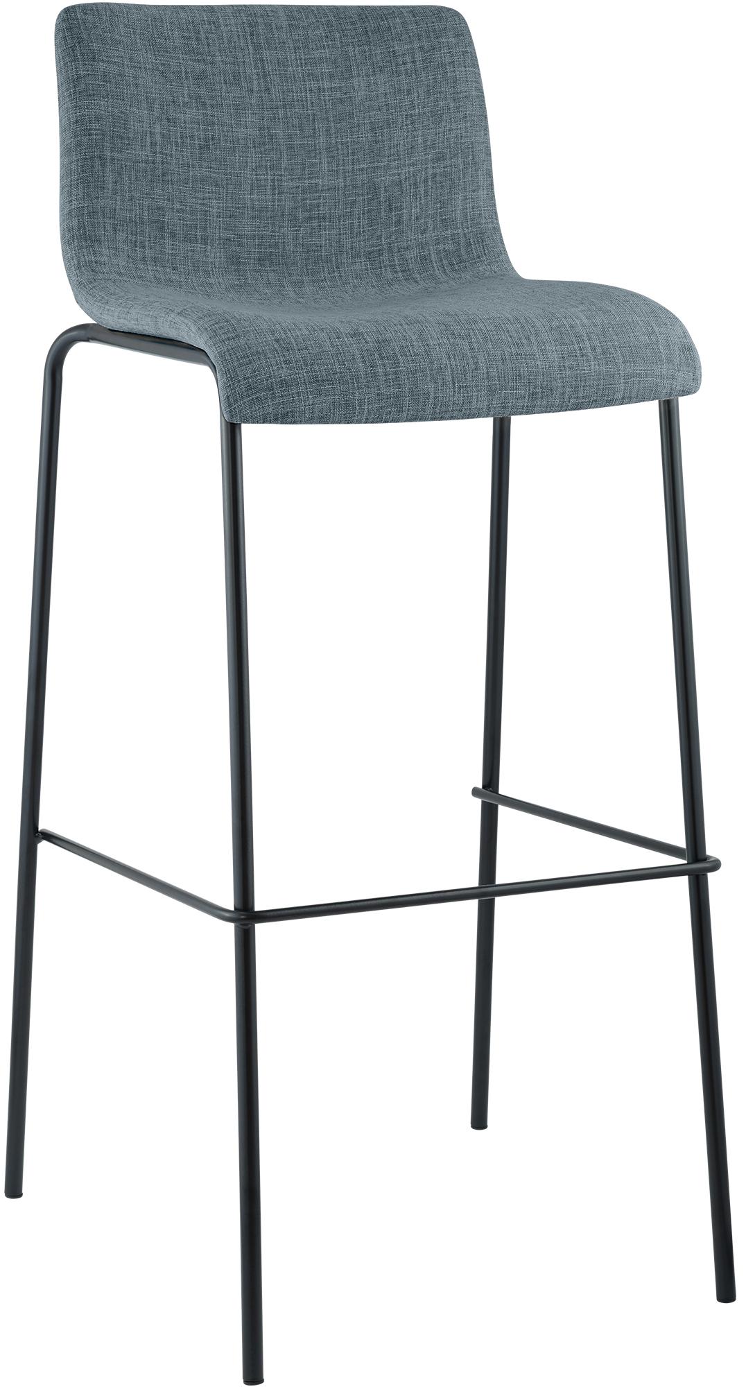 Sgabello da bar Hover in tessuto con base a quattro gambe