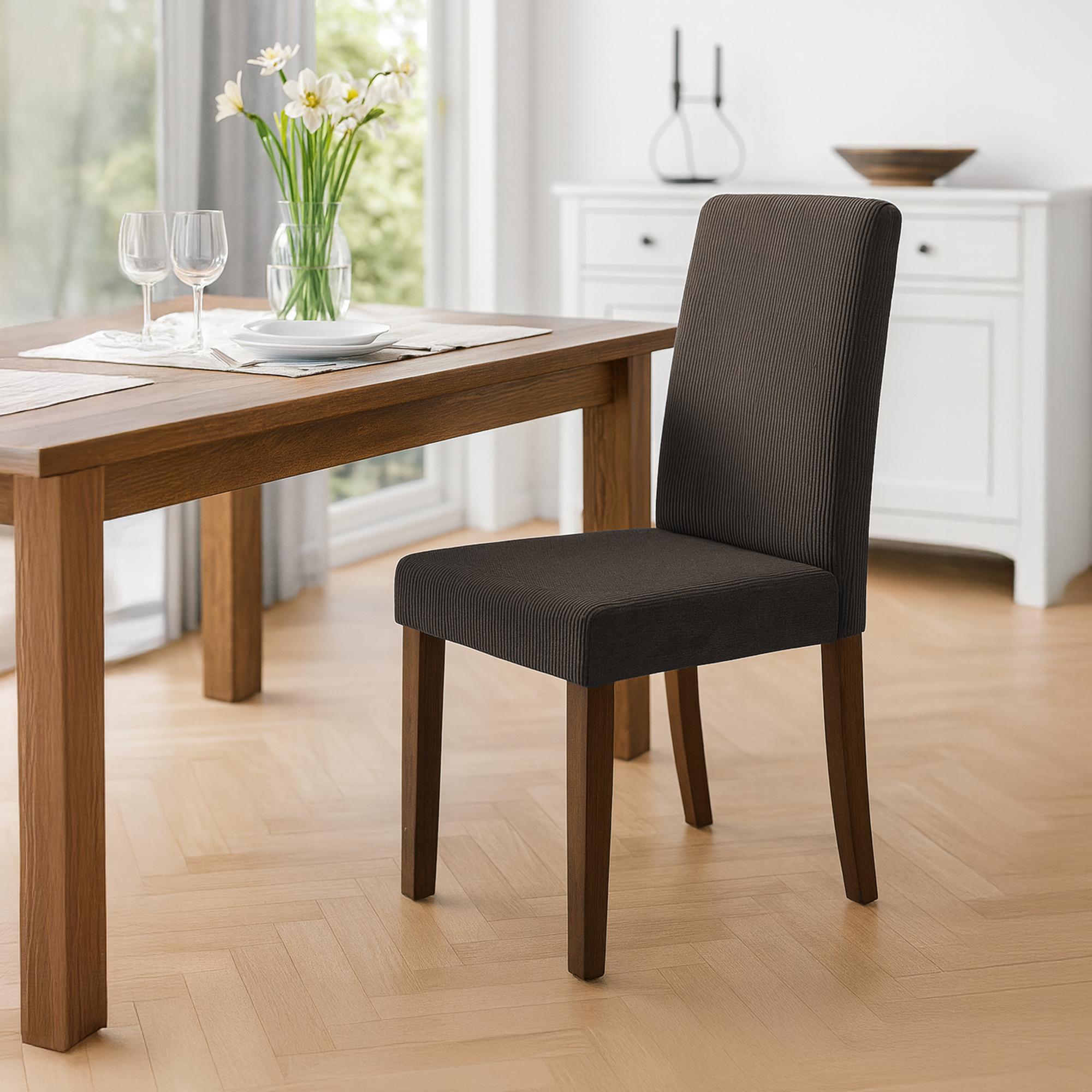 Set di 2 Sedie da Sala da Pranzo Ina in Velluto a Coste