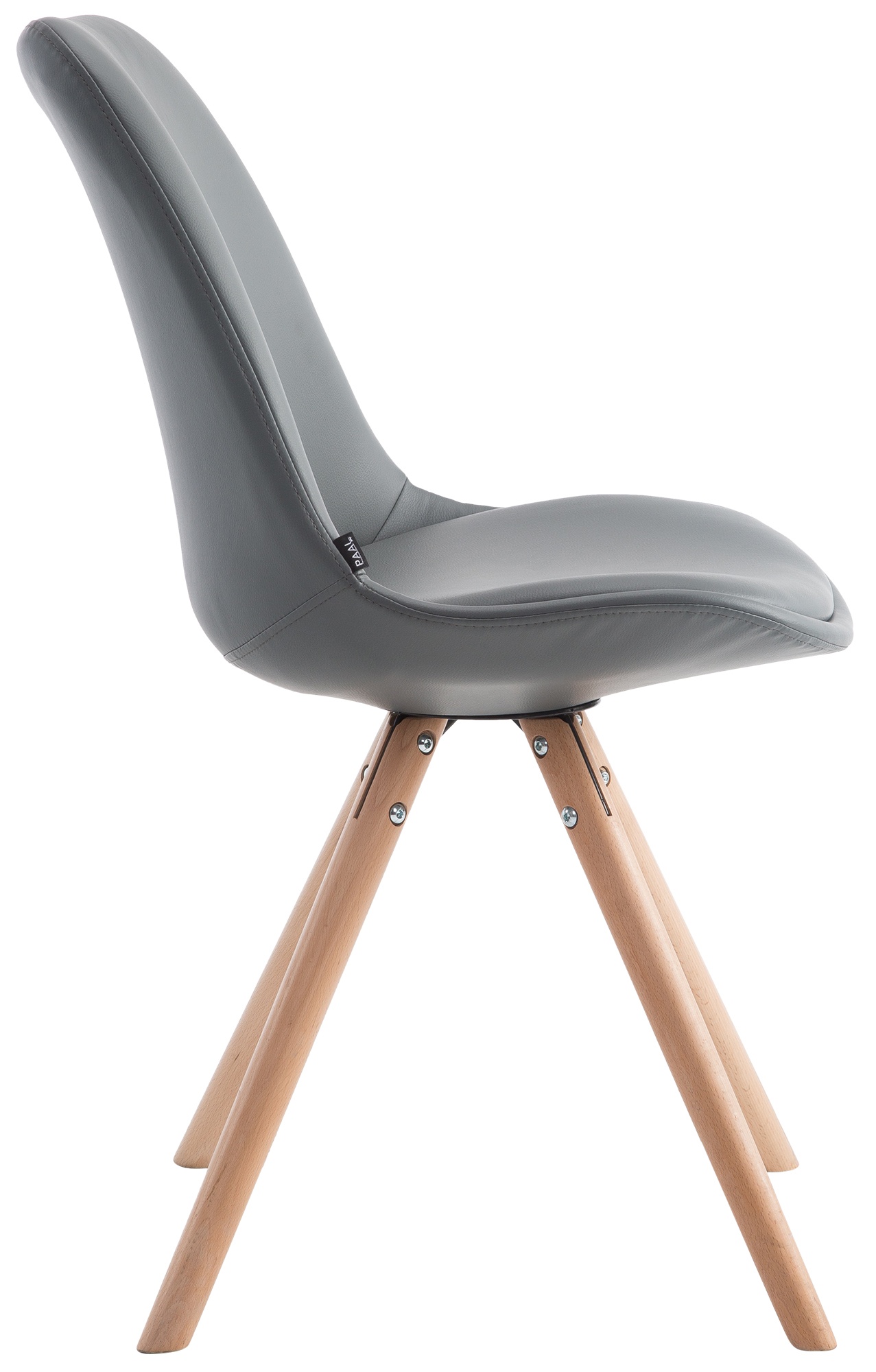 Sedia visitatore Laval in similpelle gambe tonde