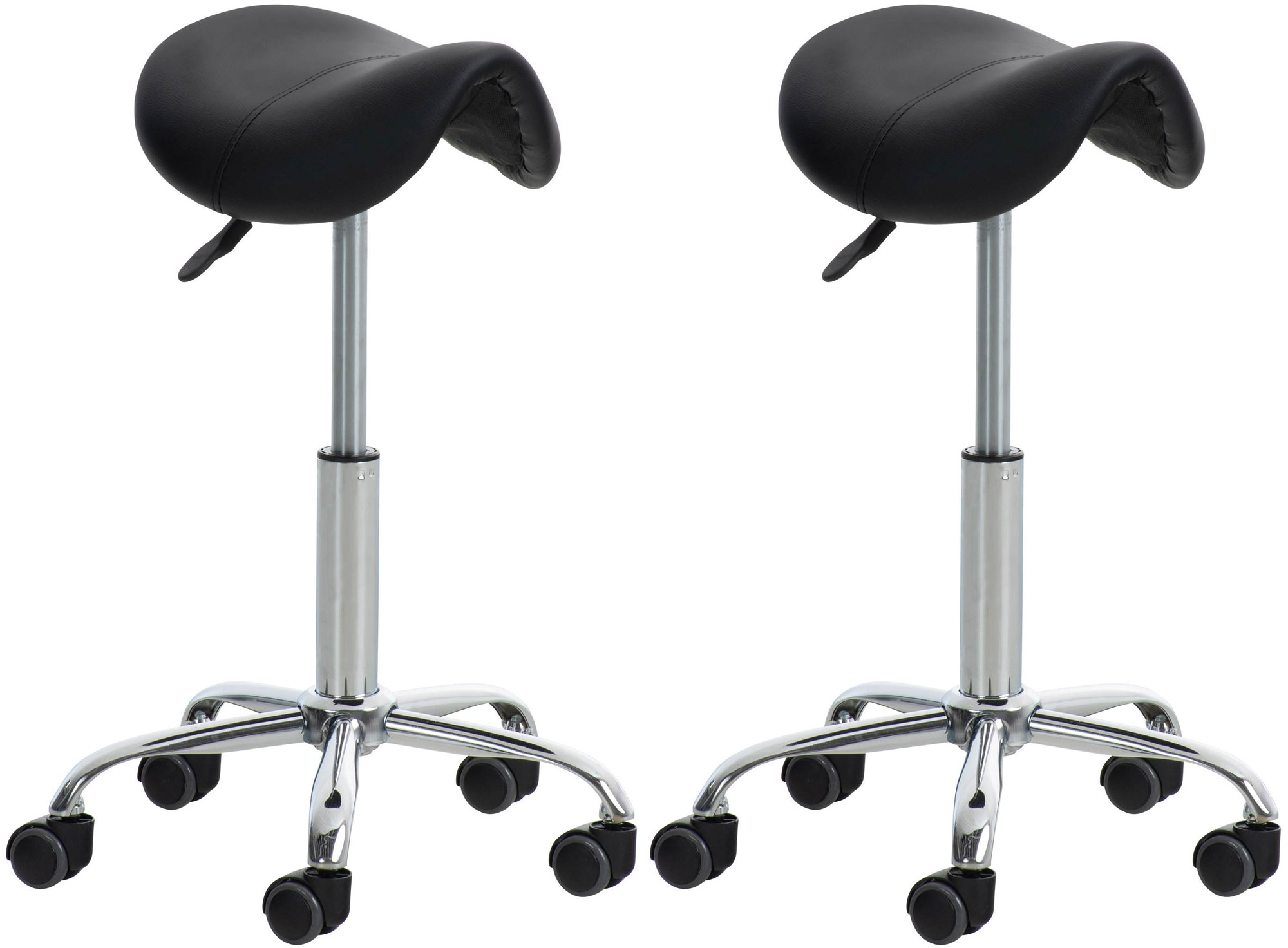 Set di 2 sgabelli da lavoro Reno in similpelle