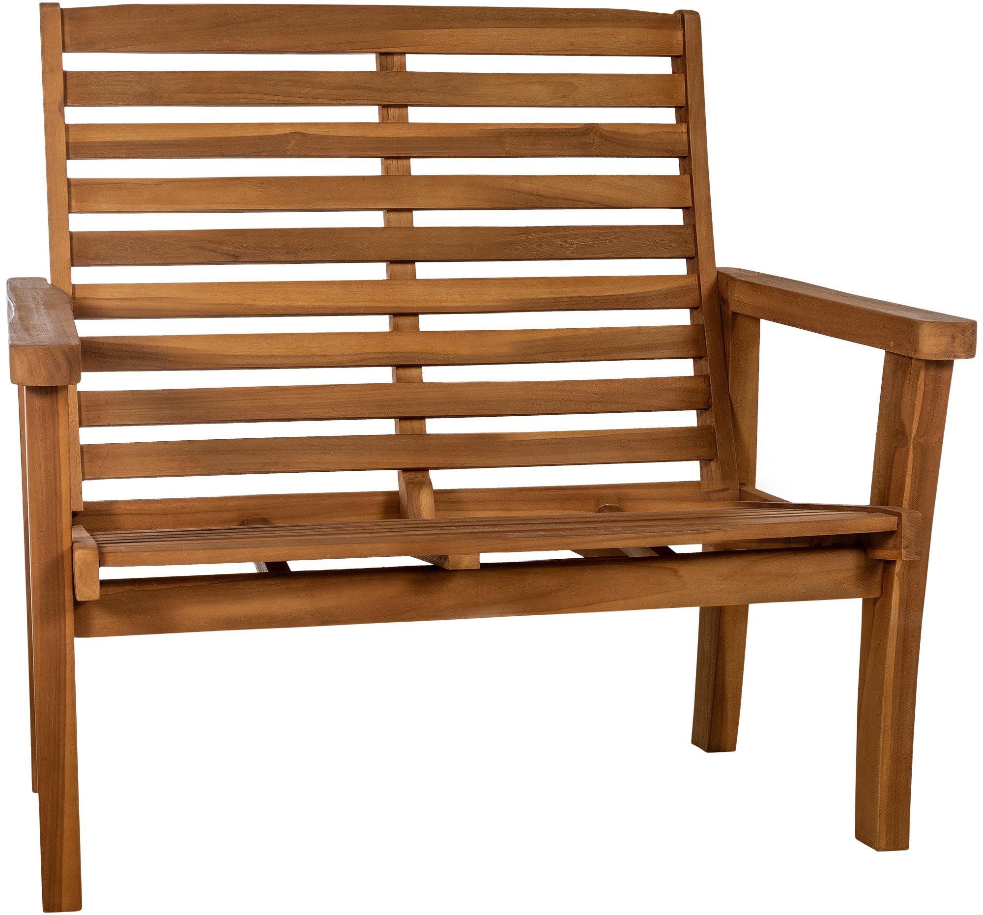 Panca in teak Nicosia con schienale reclinabile