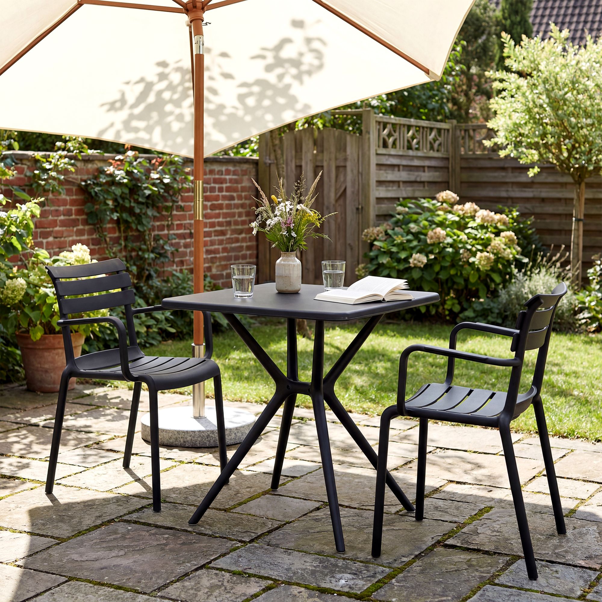 Set Mobili da Giardino Avena con 2 Sedie