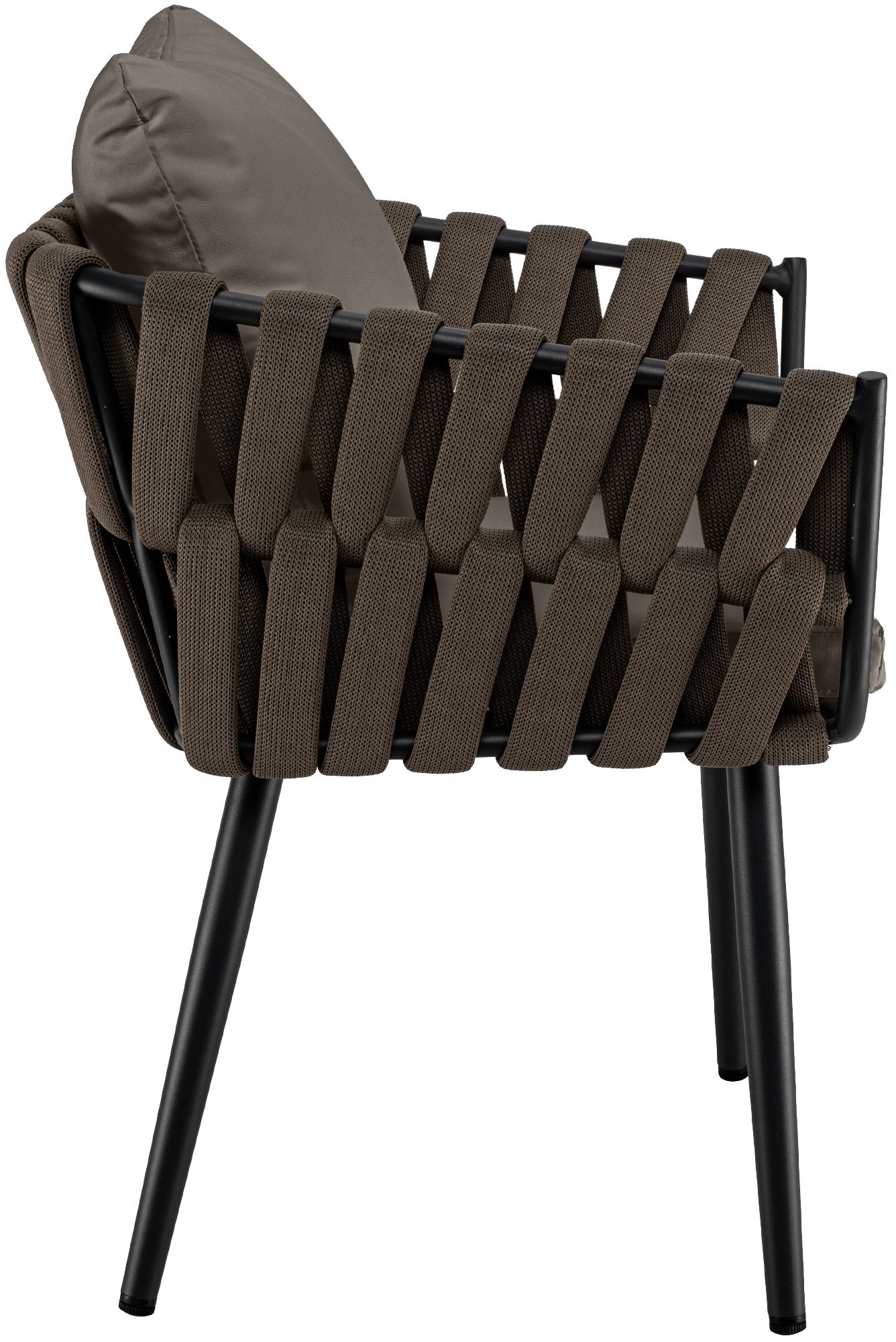 Sedia da giardino Lombardia taupe con cuscino