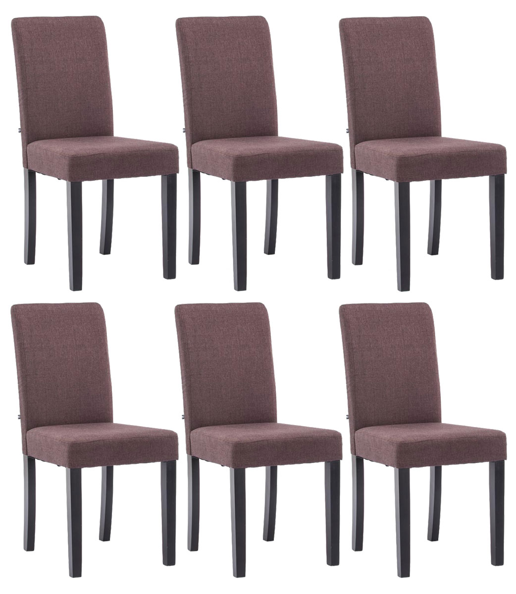 Set di 6 sedie da pranzo Ina in tessuto