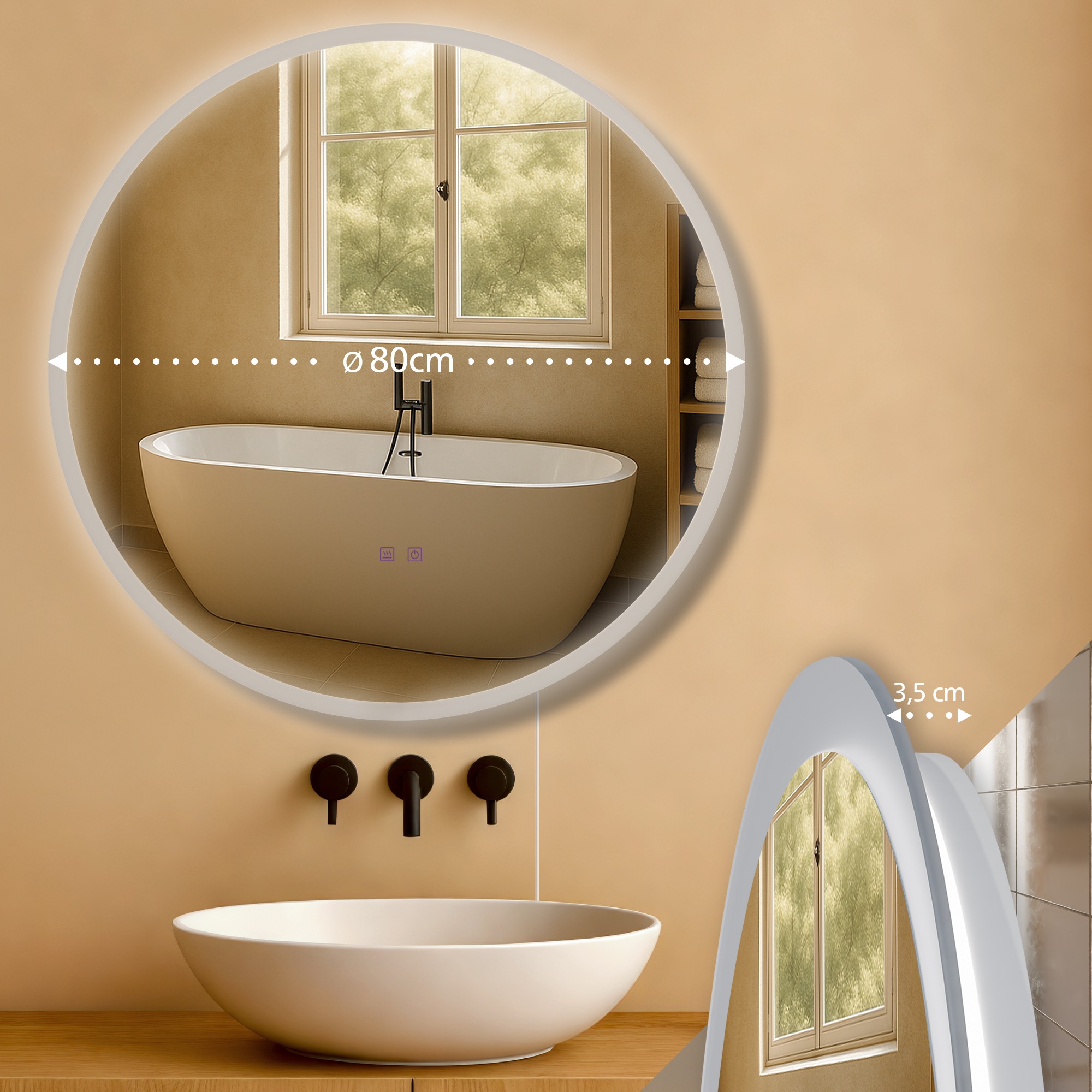 Specchio da bagno Laconia