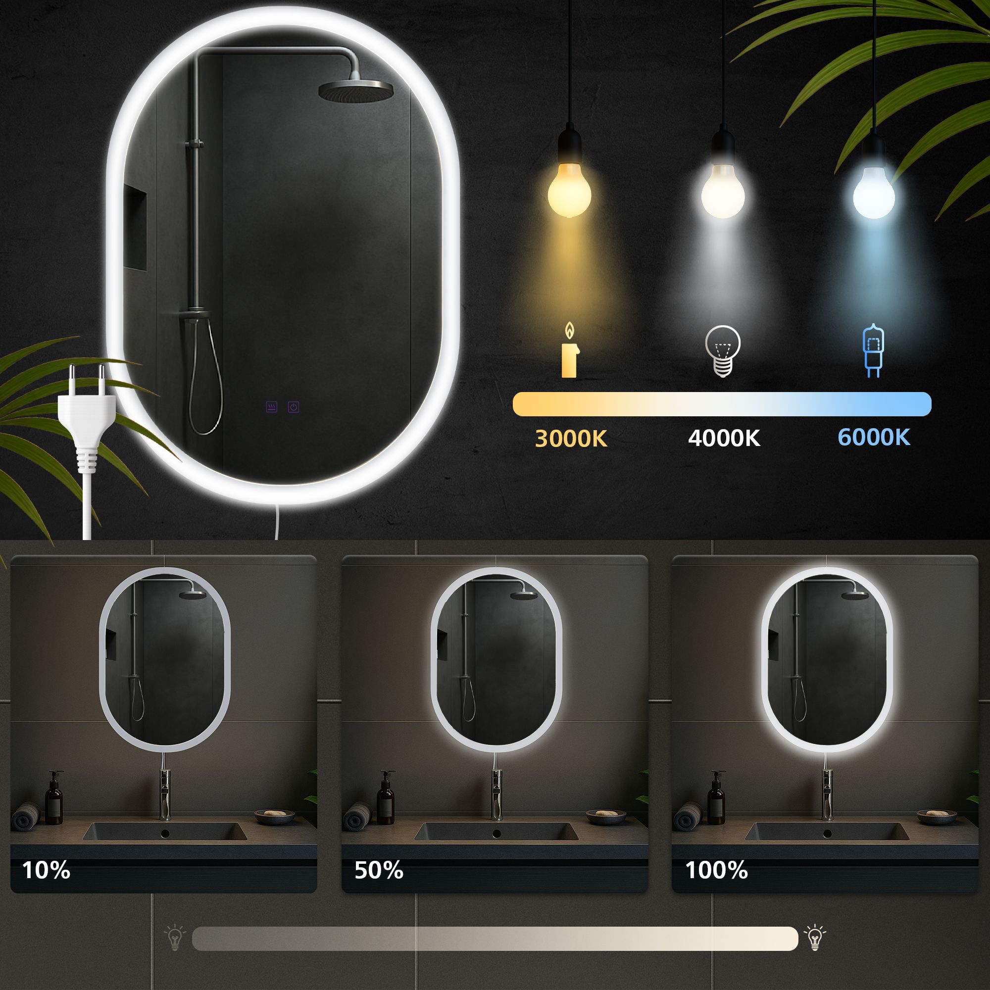 Specchio da bagno Karishma