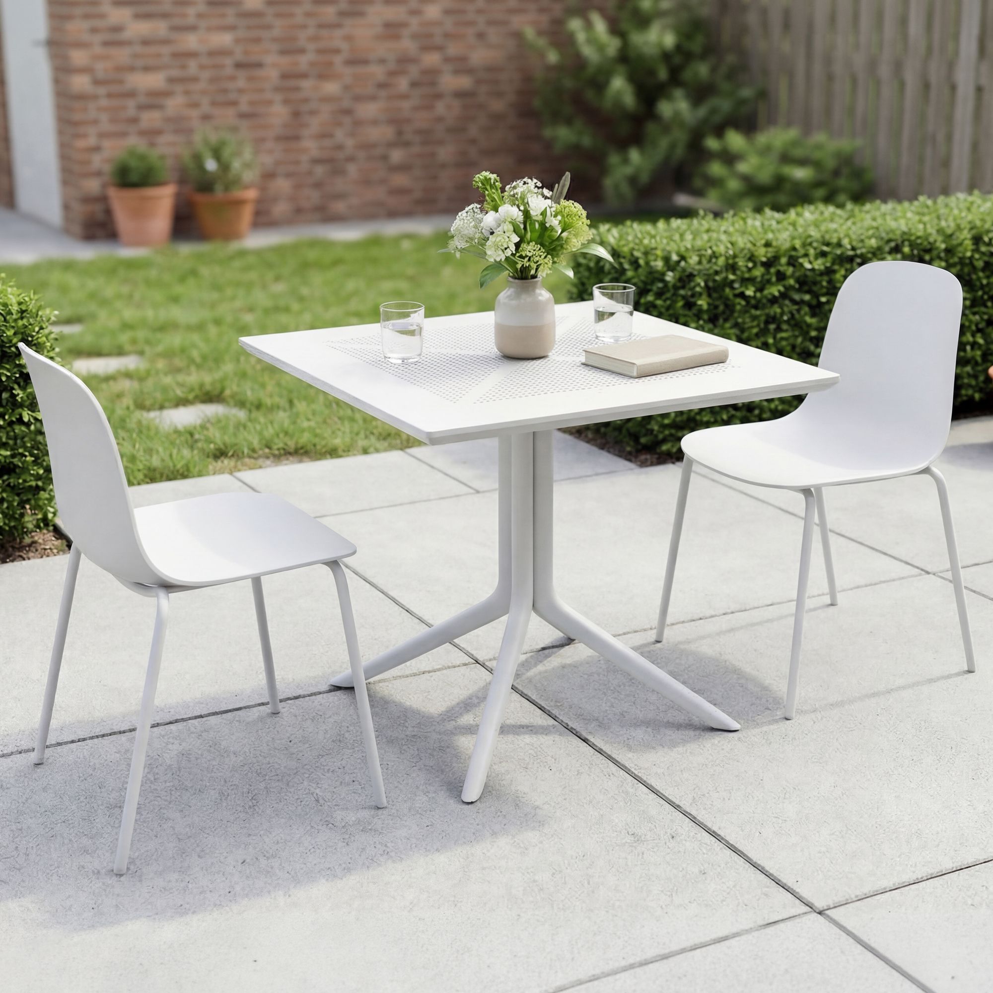 Set mobili da giardino Zeron con 2 sedie