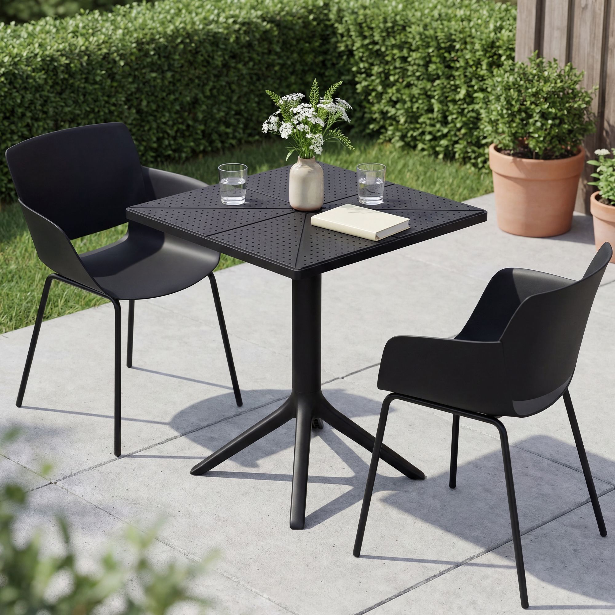 Set da giardino Norva con 2 sedie