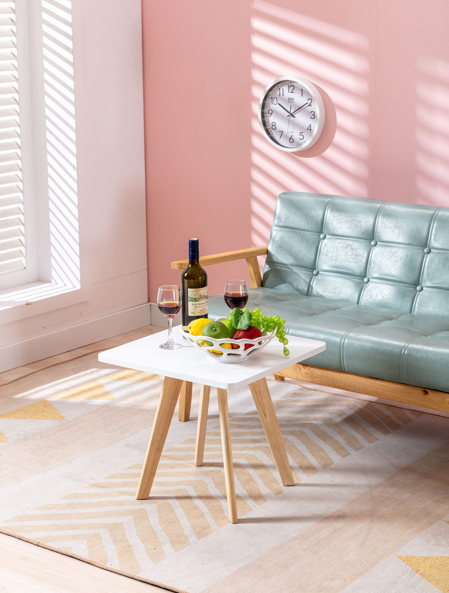 Tavolino quadrato Almeria look scandinavo