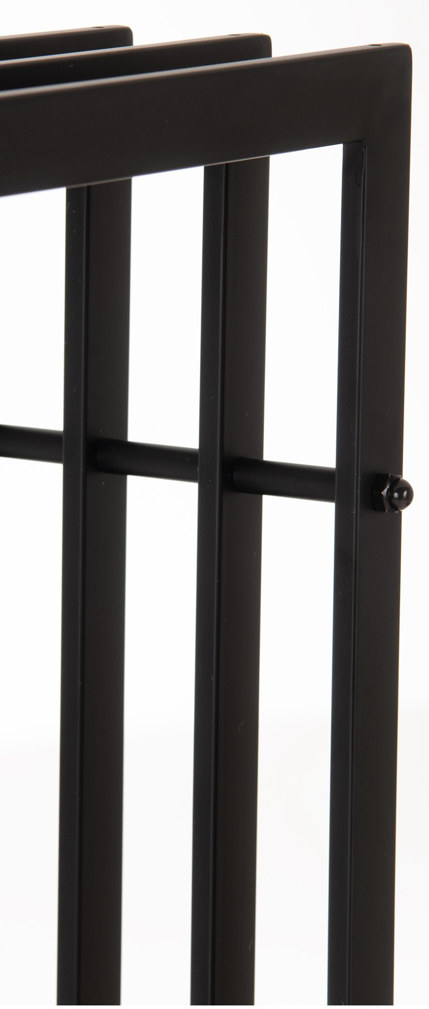 Portalegna IRVING in metallo nero opaco