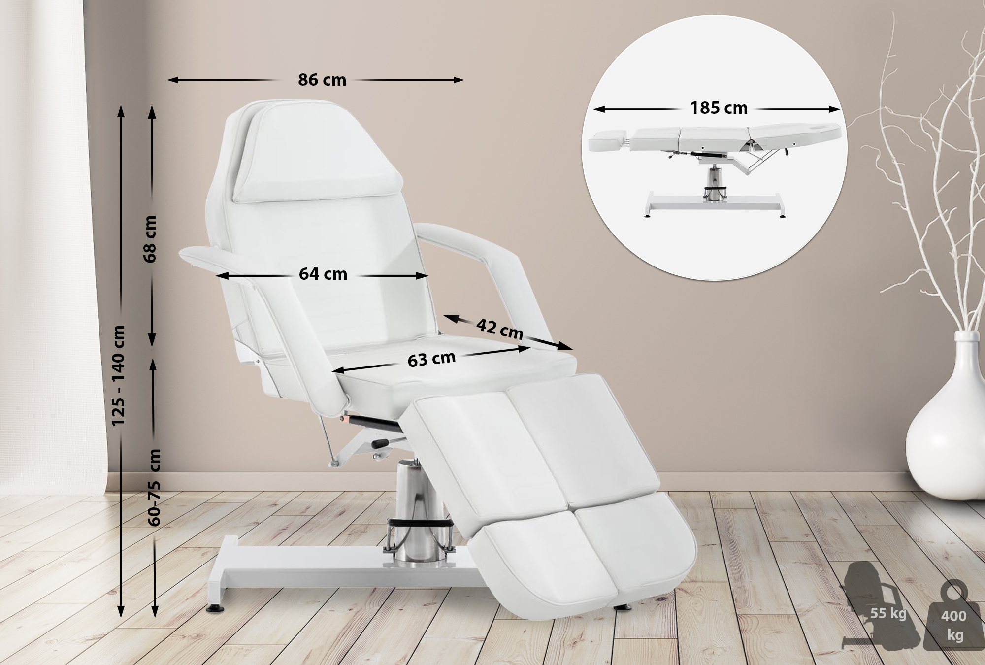 Lettino Idraulico Centri Estetici Split V2