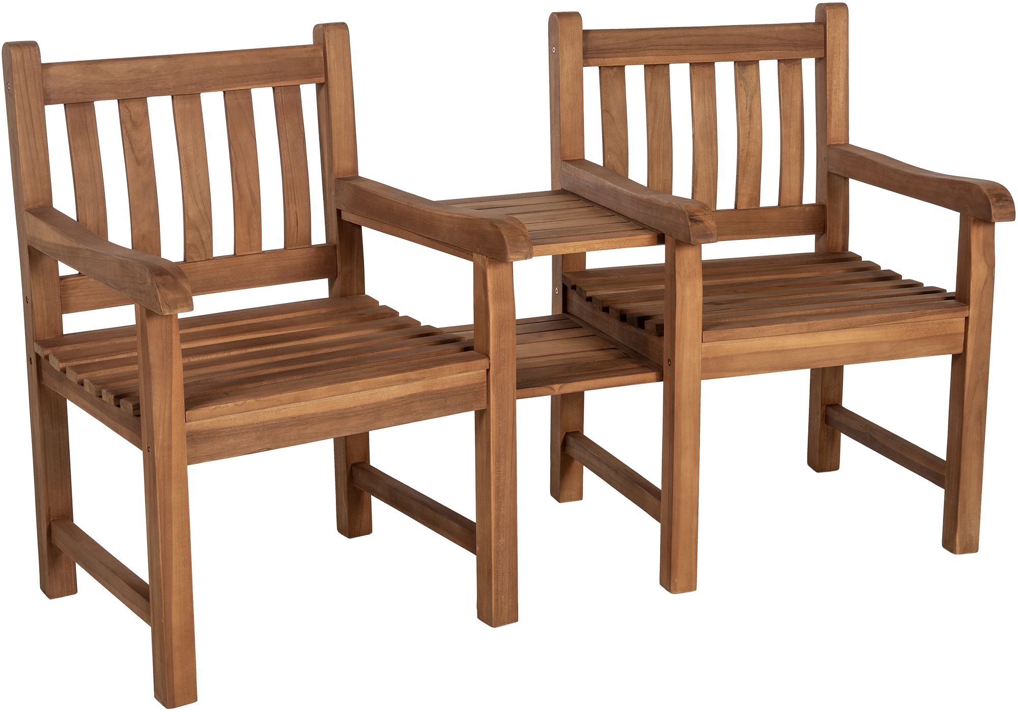 Panca in teak Briony con tavolino