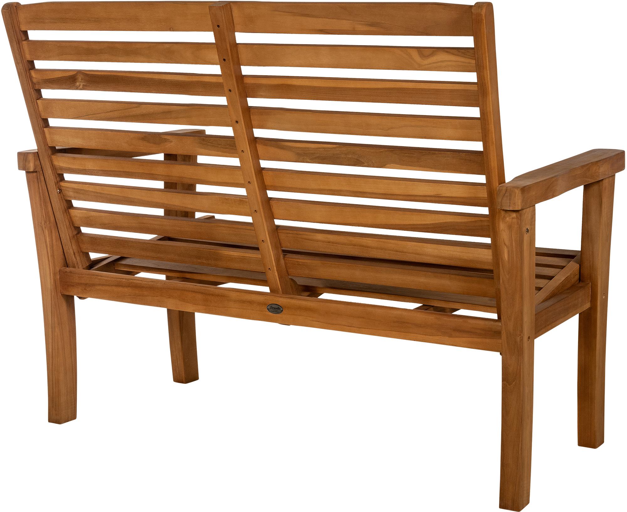 Panca in teak Nicosia con schienale reclinabile